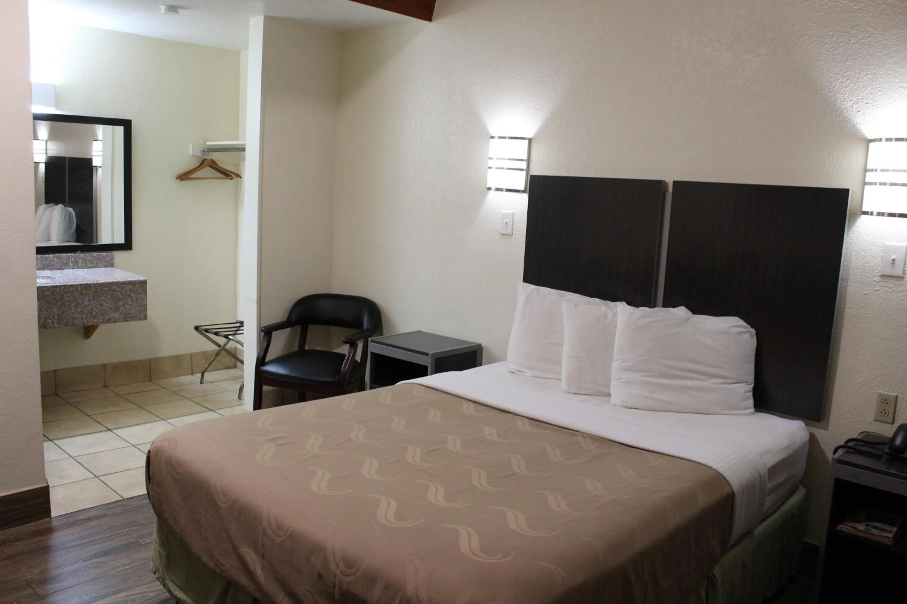 Bed in Evergreen Inn and R.V.