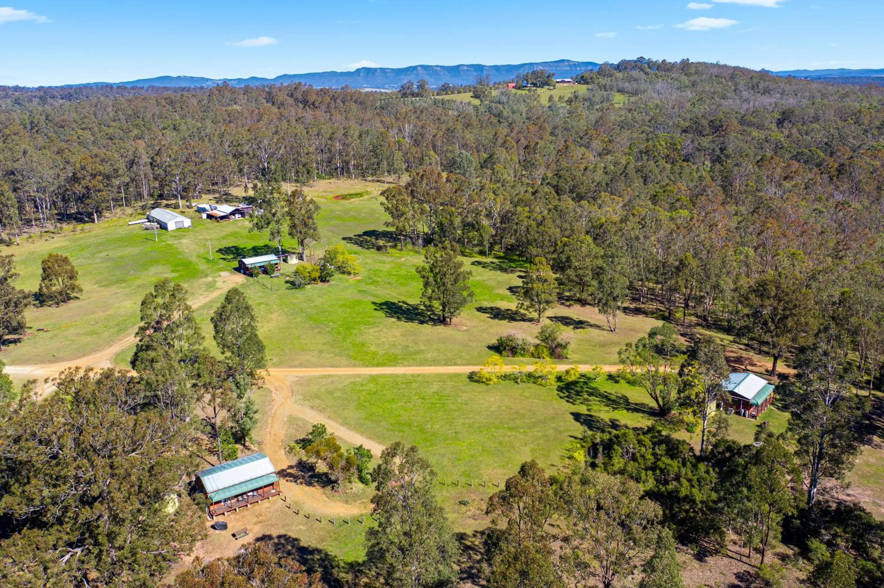 Bird's eye view in Hunter Hideaway Cottages