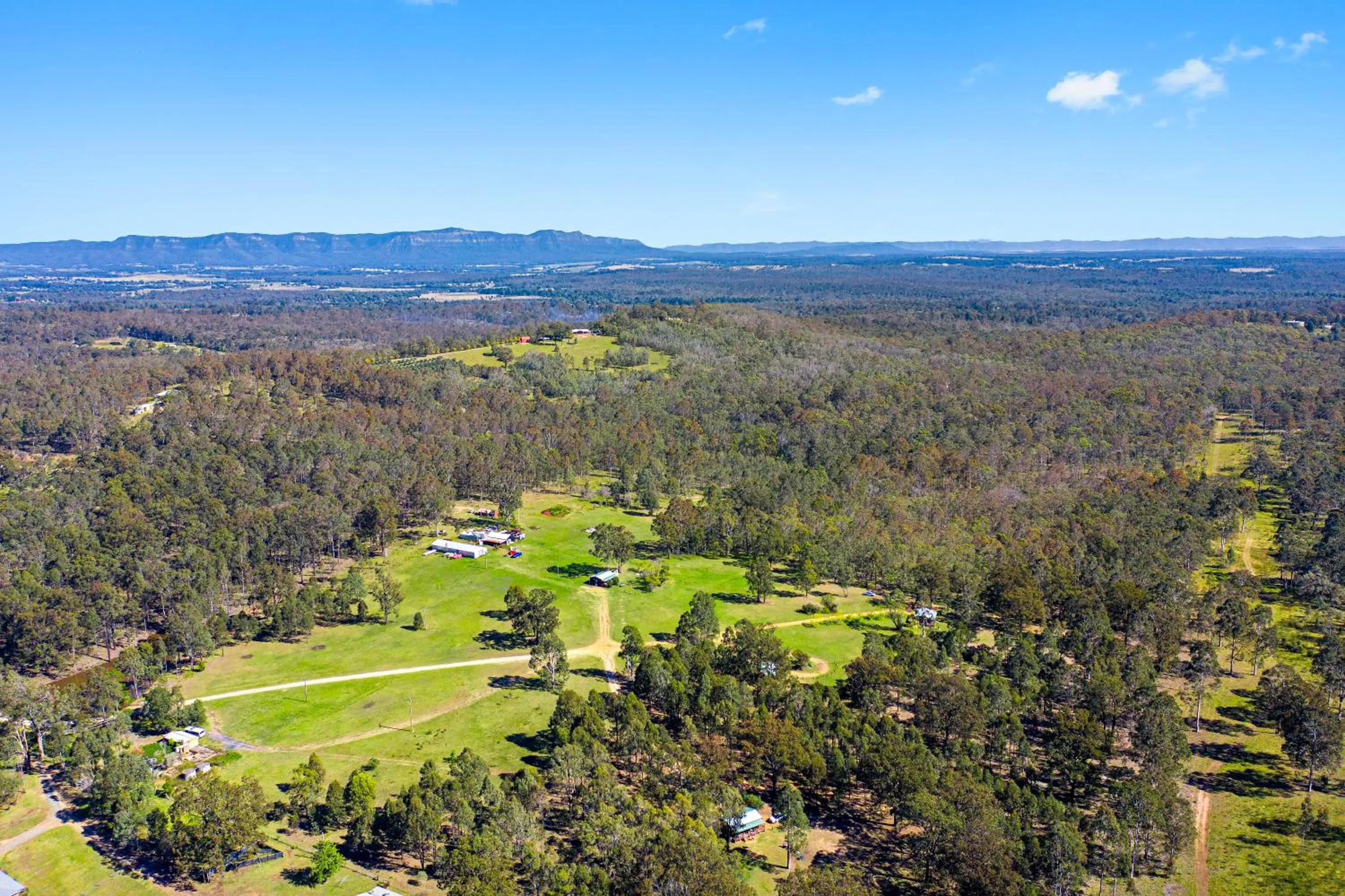 Bird's eye view in Hunter Hideaway Cottages