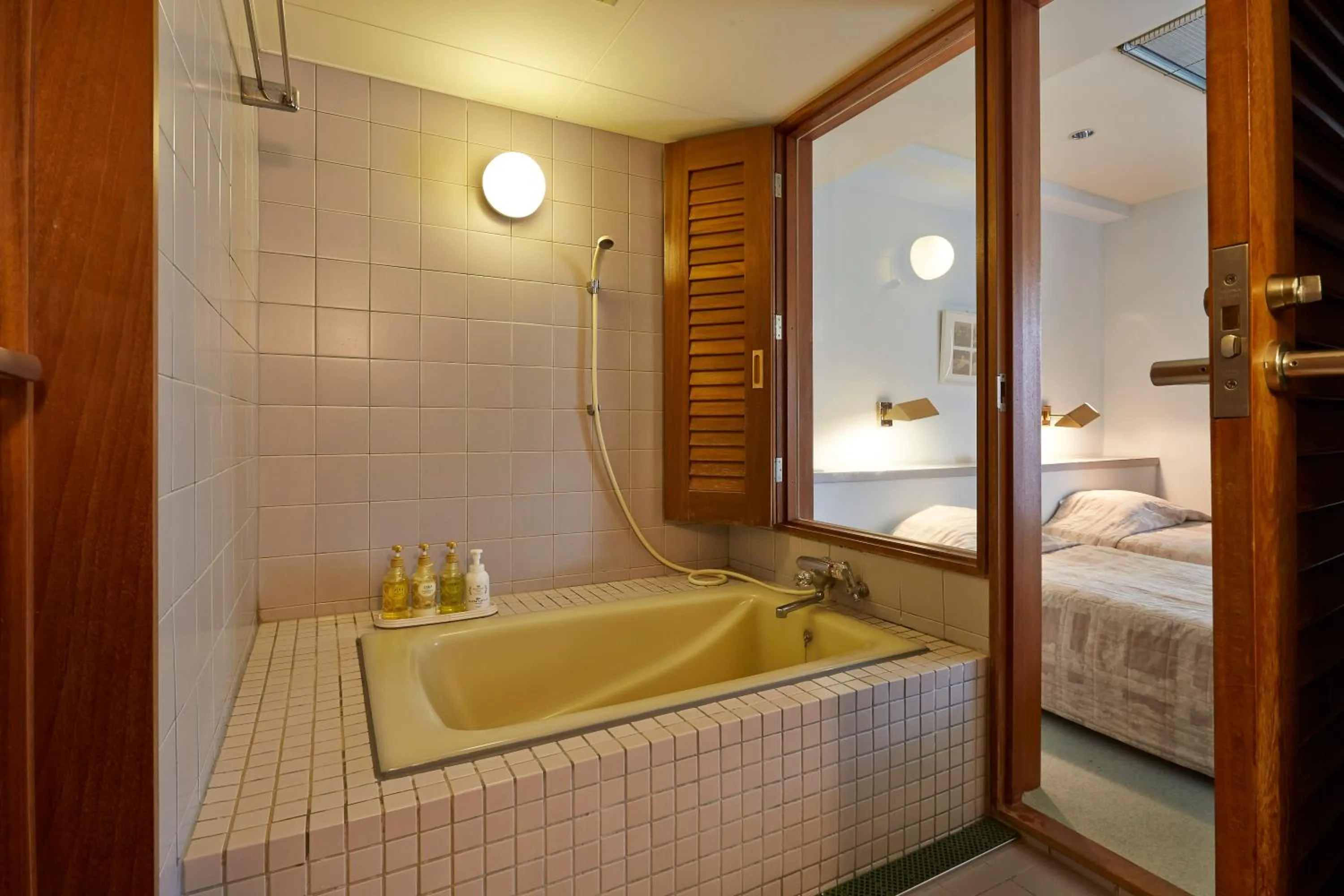 Bathroom, Bed in Fuji Premium Resort