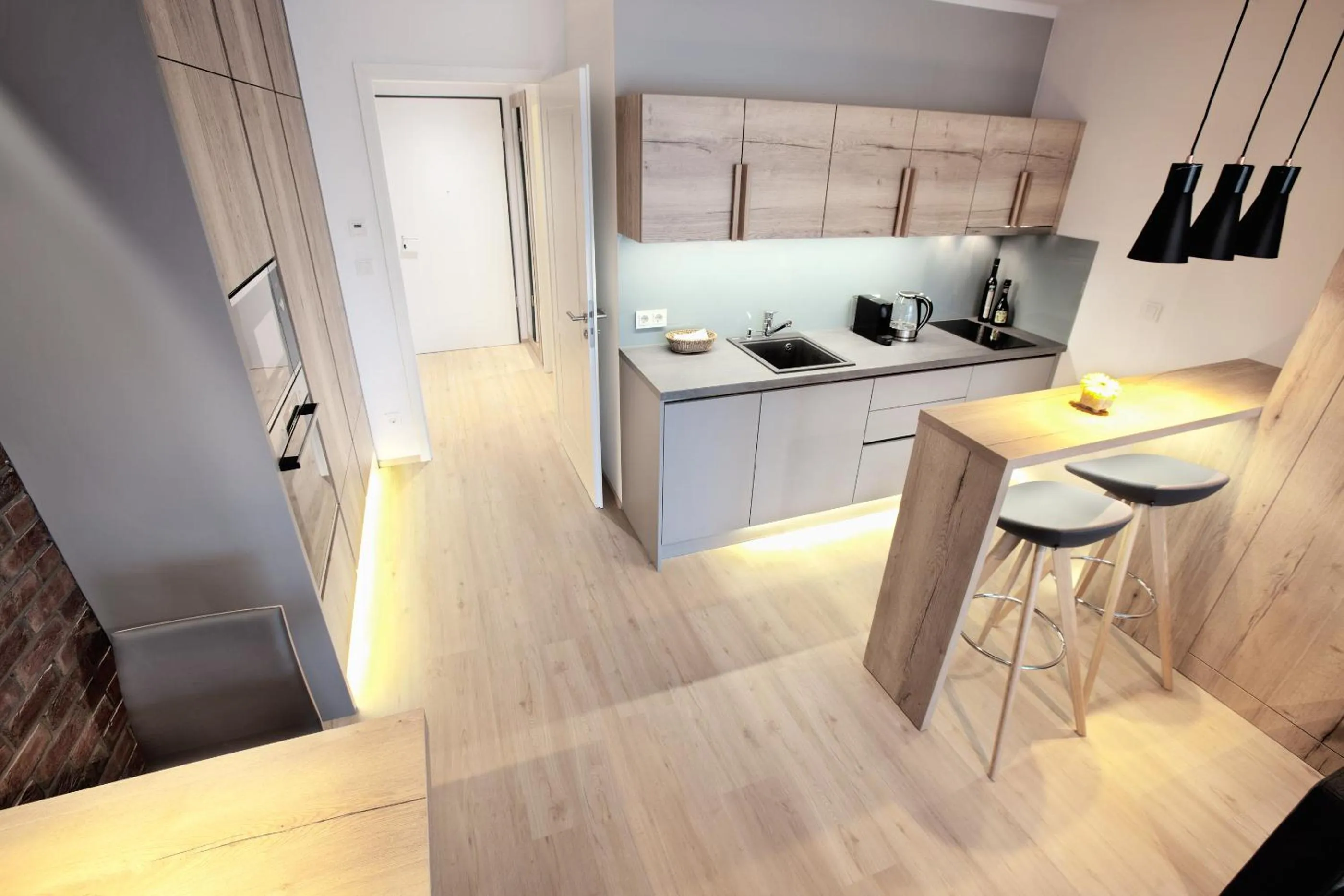 Kitchen or kitchenette in Marina Apartments Regensburg