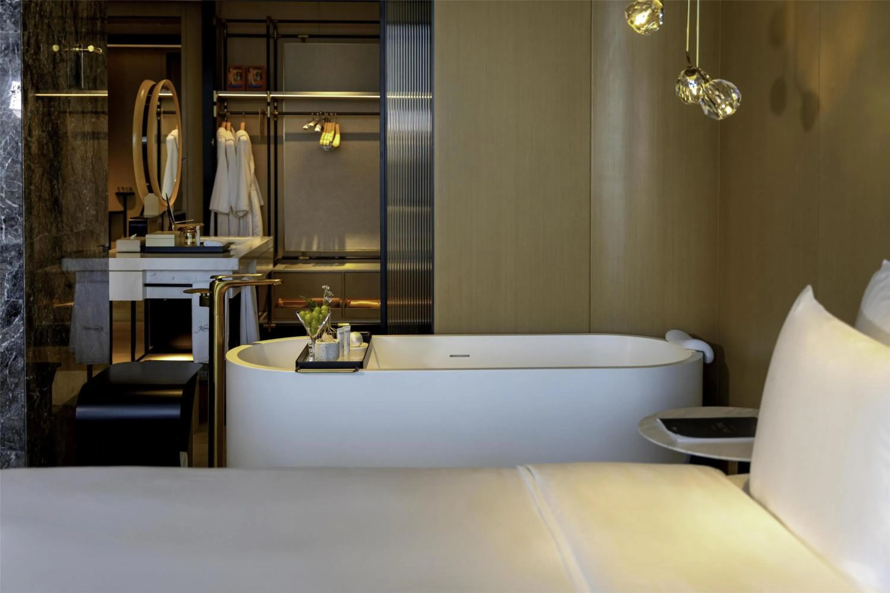 Bedroom, Bed in Kempinski Hotel Hangzhou - Beside the Grand Canal, connected to refined lifestyle