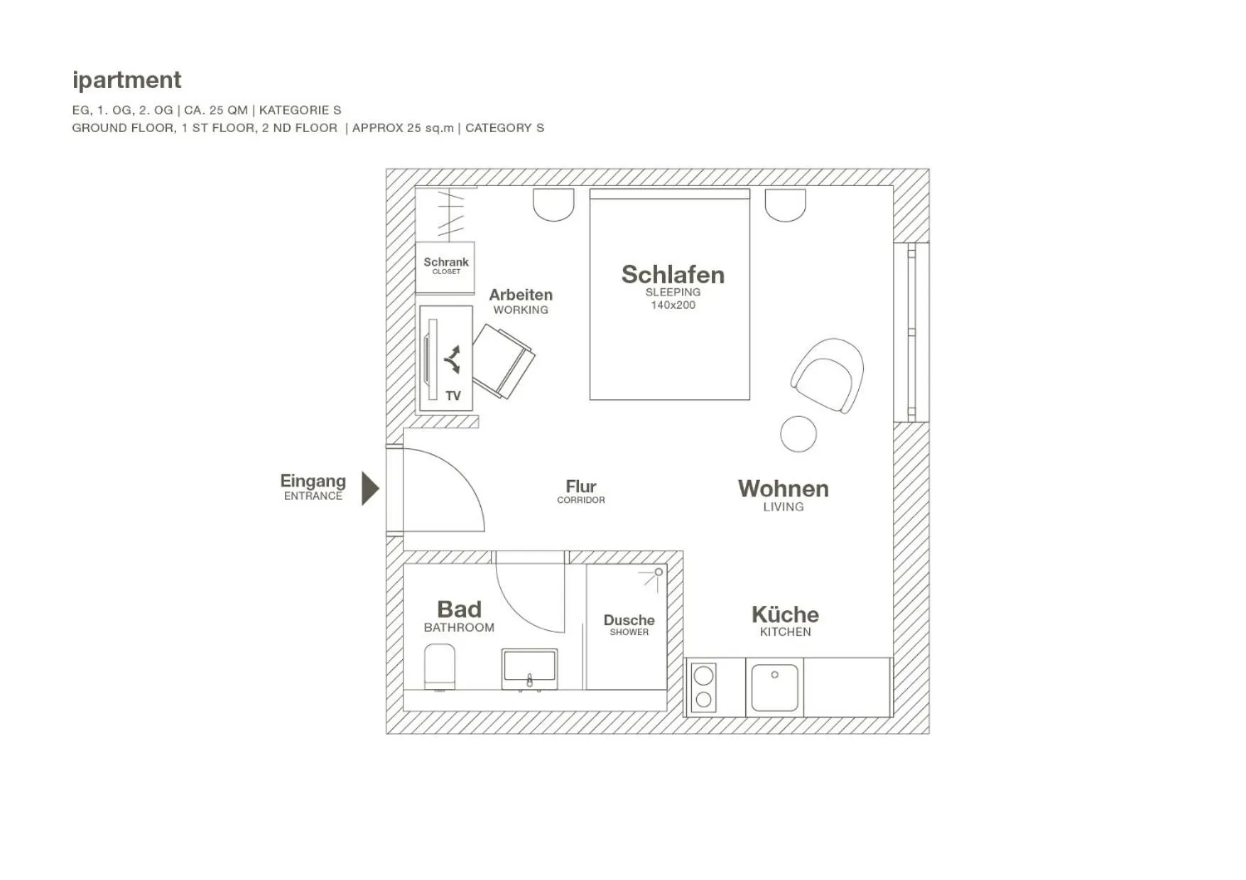 Floor plan in ipartment Wolfsburg