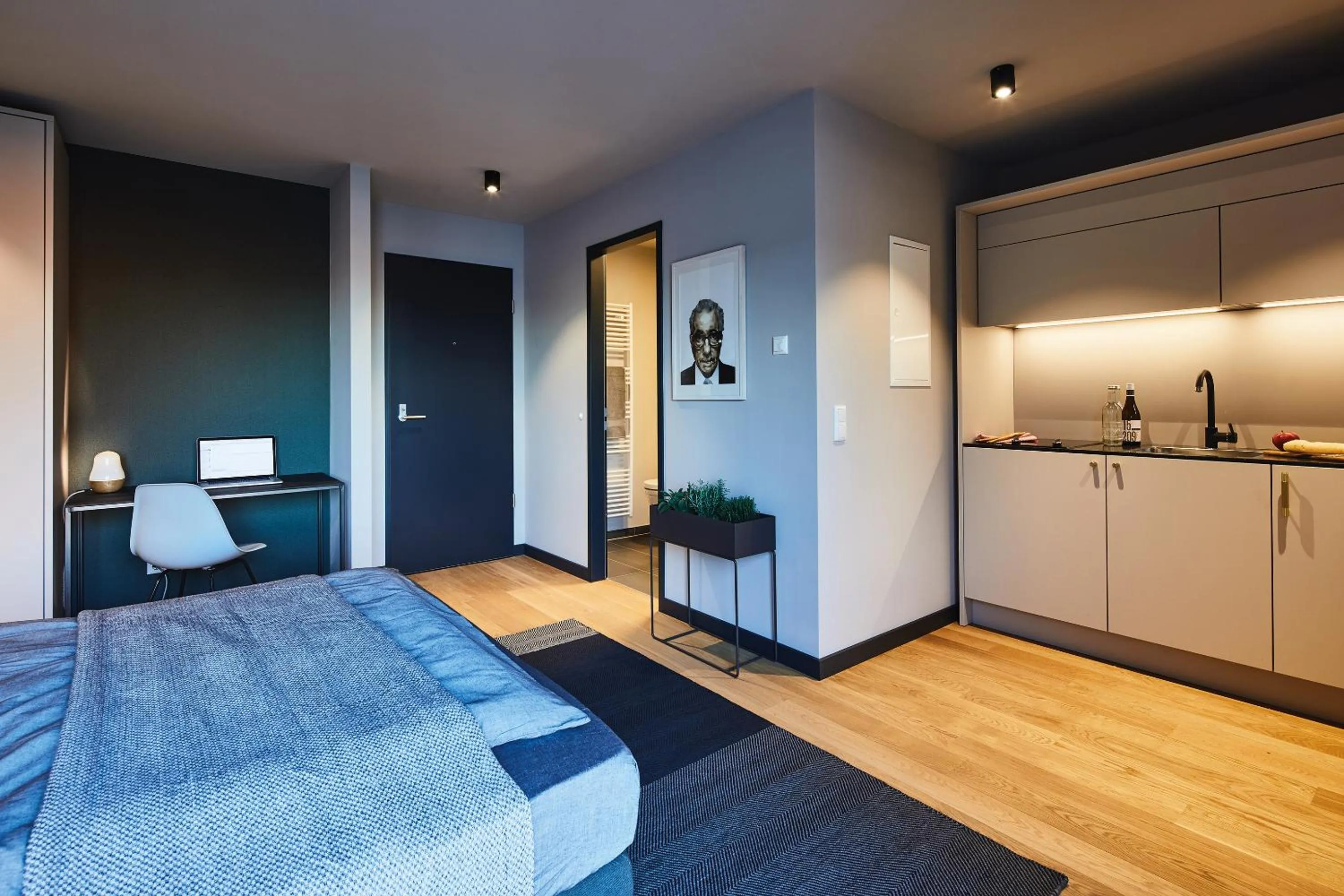 Photo of the whole room, Bed in ipartment Wolfsburg