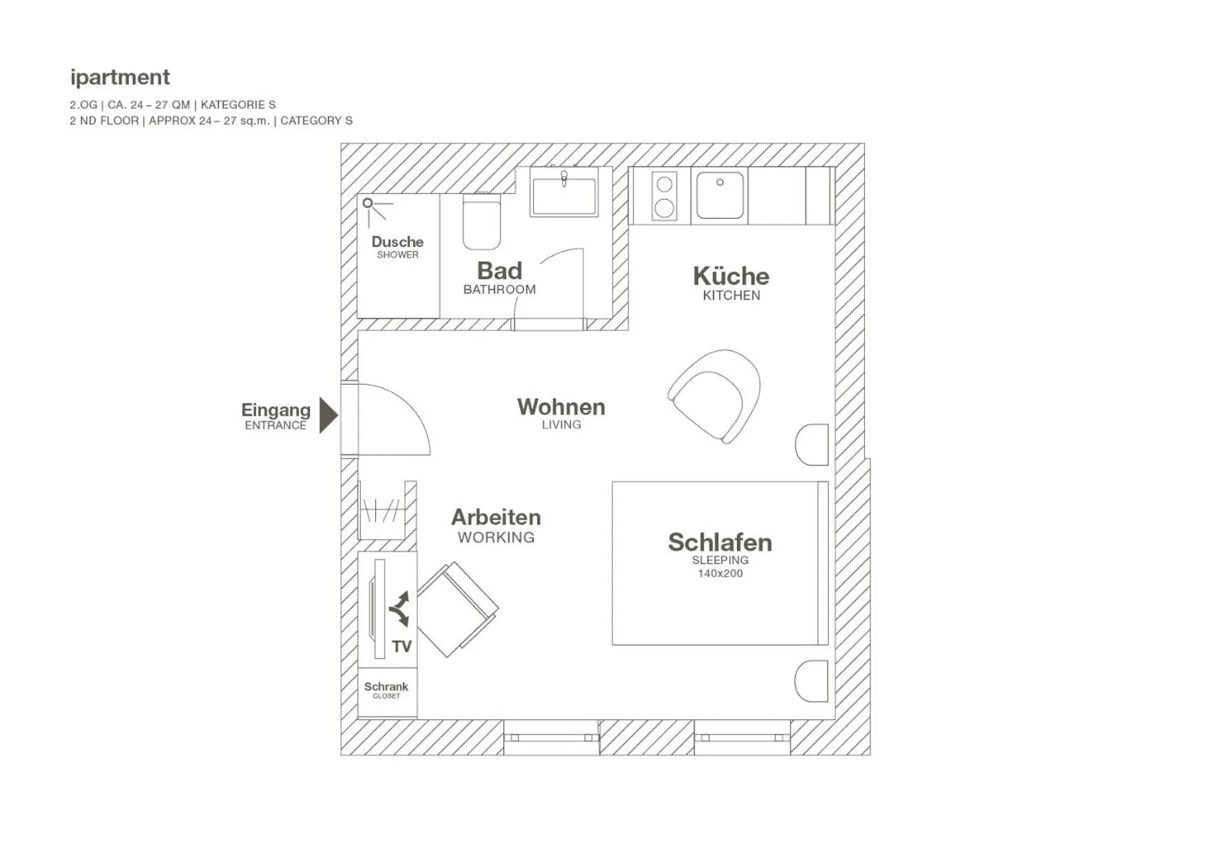 Floor plan in ipartment Wolfsburg
