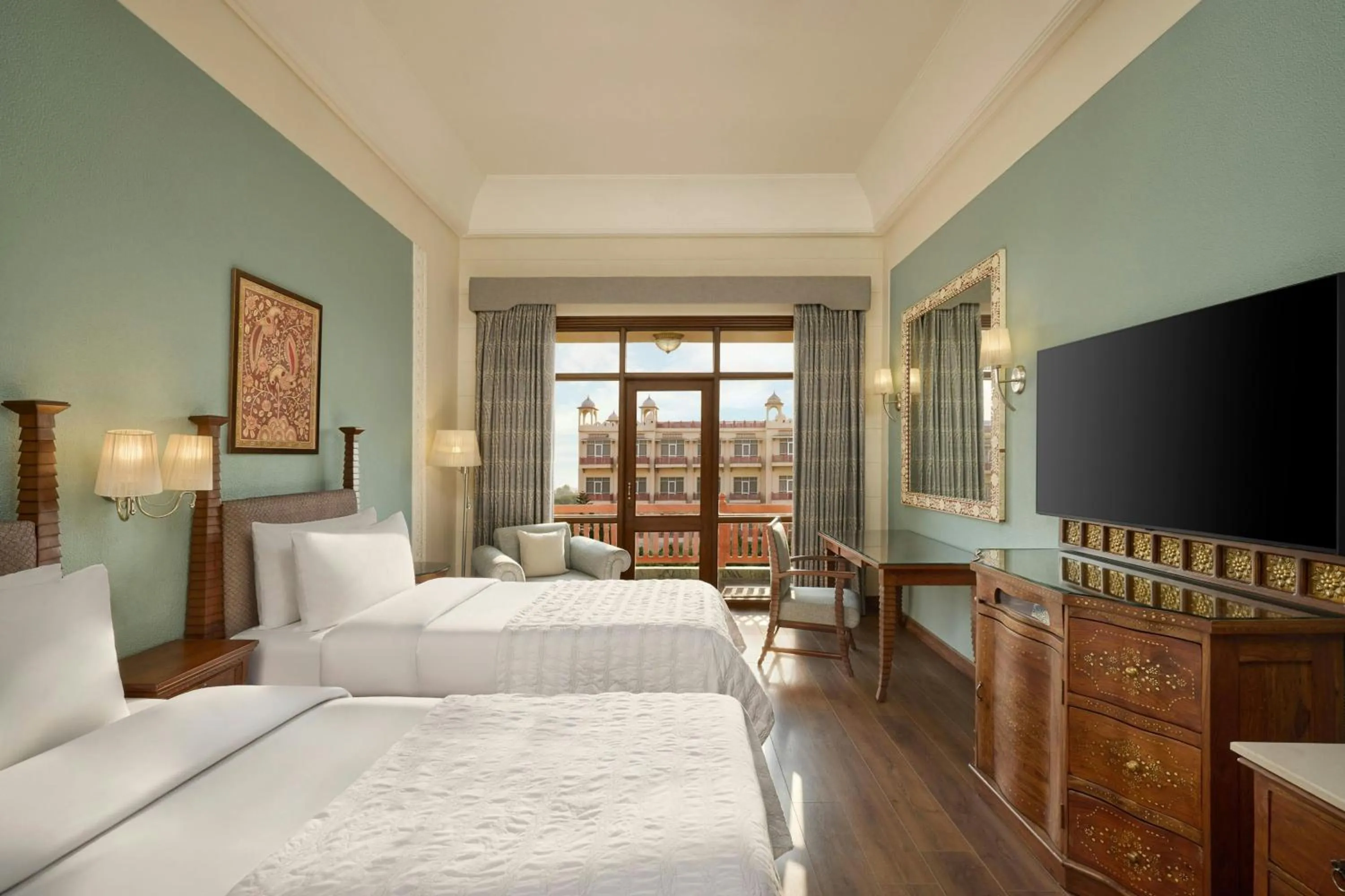 Photo of the whole room, Bed in Le Meridien Jaipur Resort & Spa