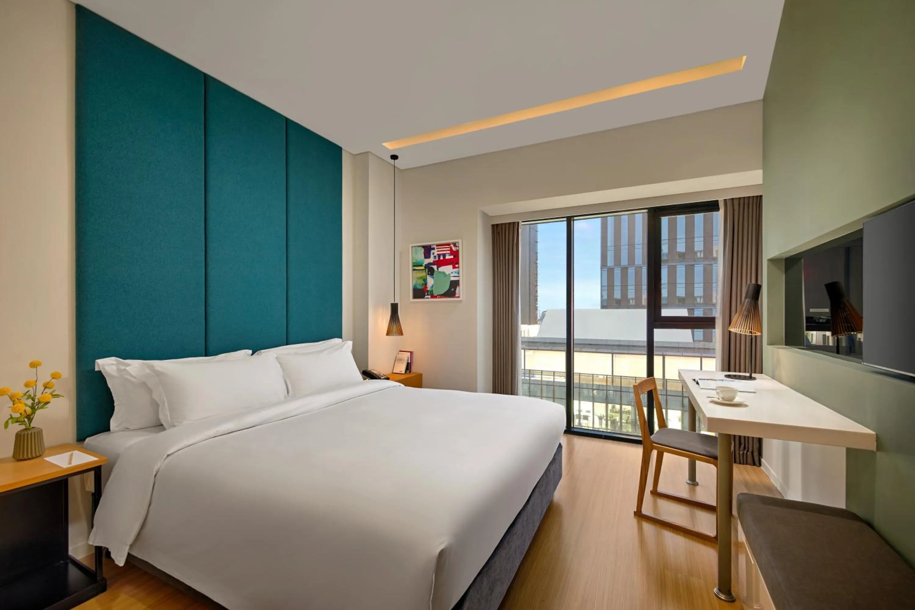 Bedroom, Bed in Novotel Living Saigon South