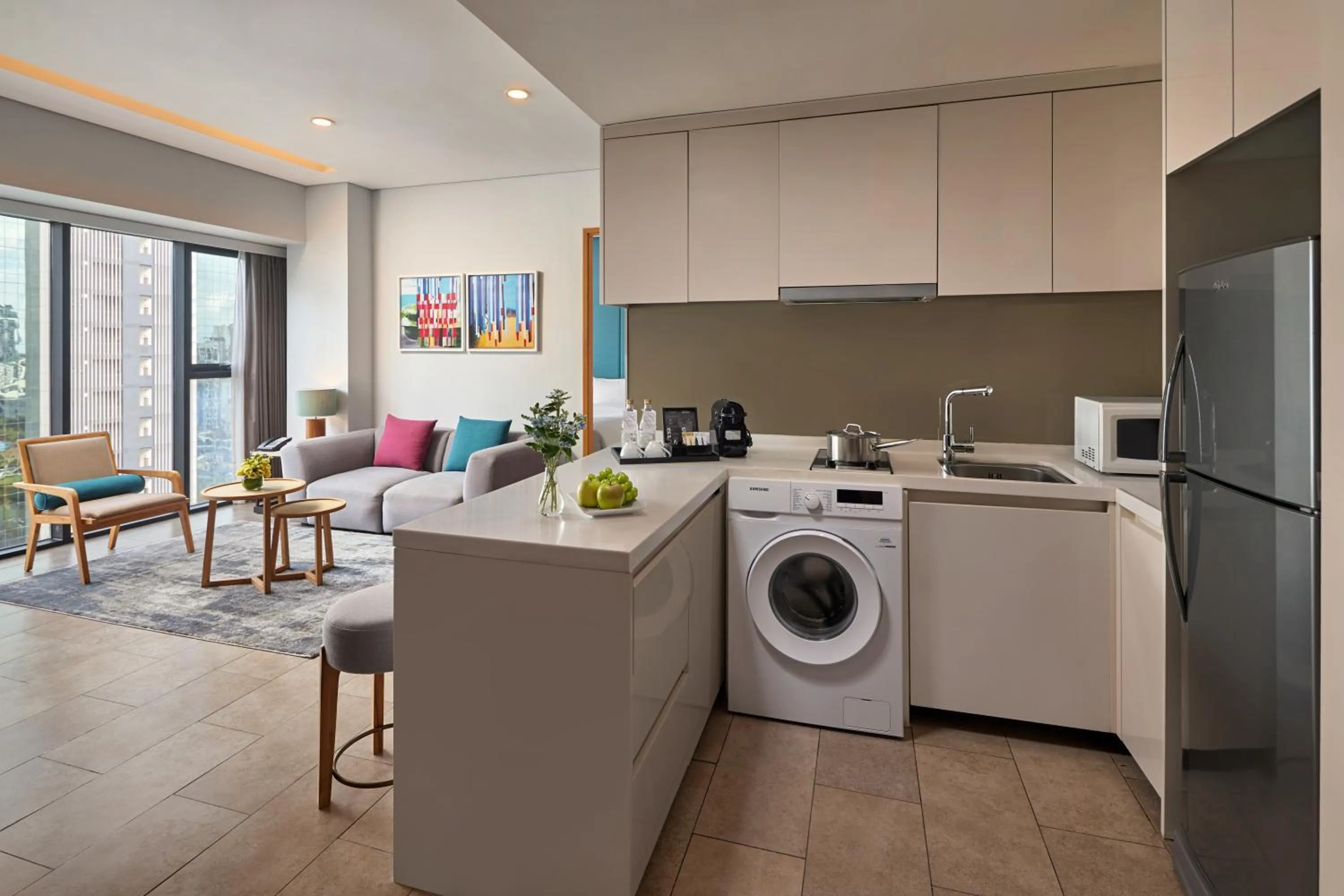 Kitchen or kitchenette in Novotel Living Saigon South