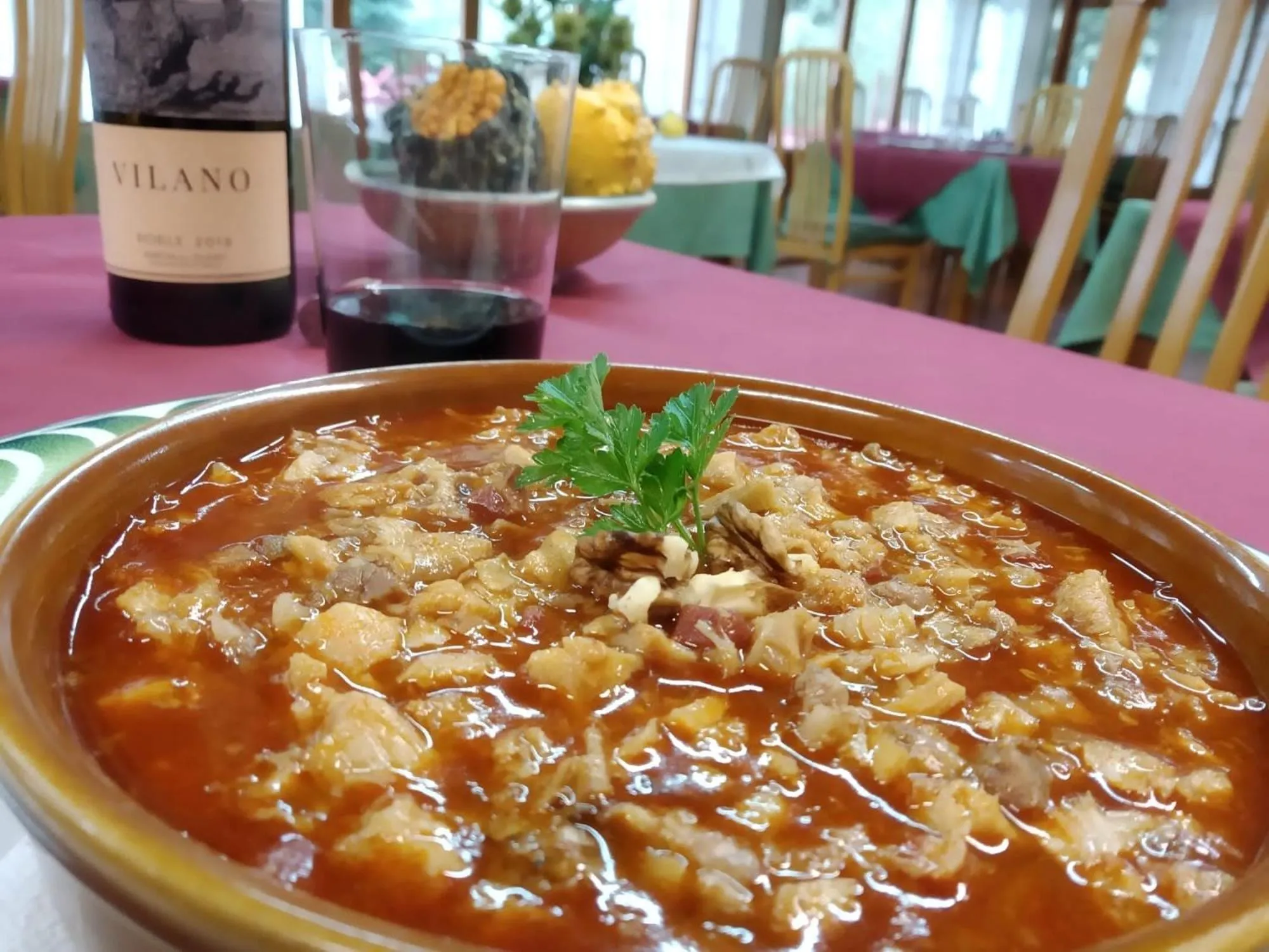 Food and drinks in La Casona de Mestas