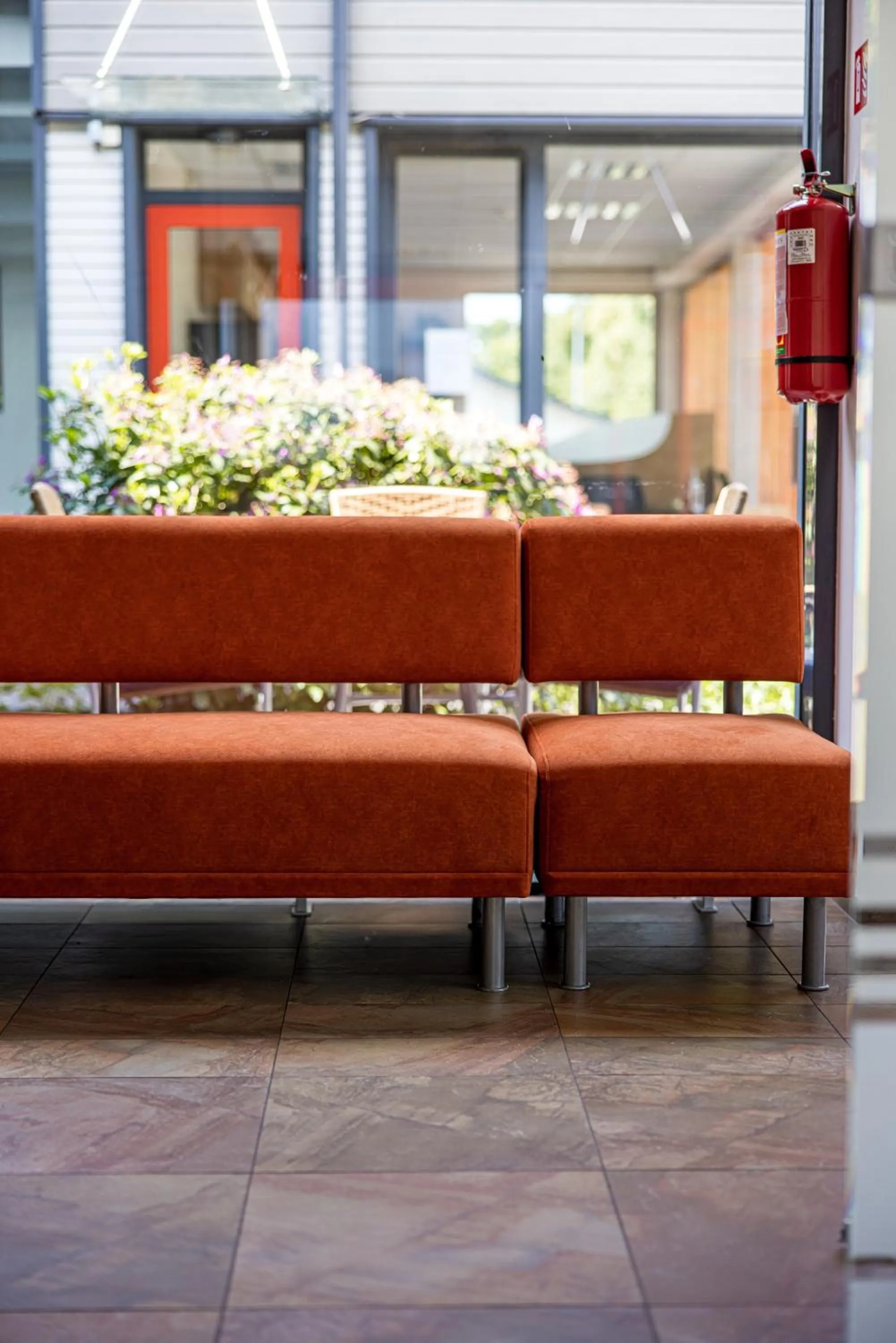 Seating area in Info Hotel
