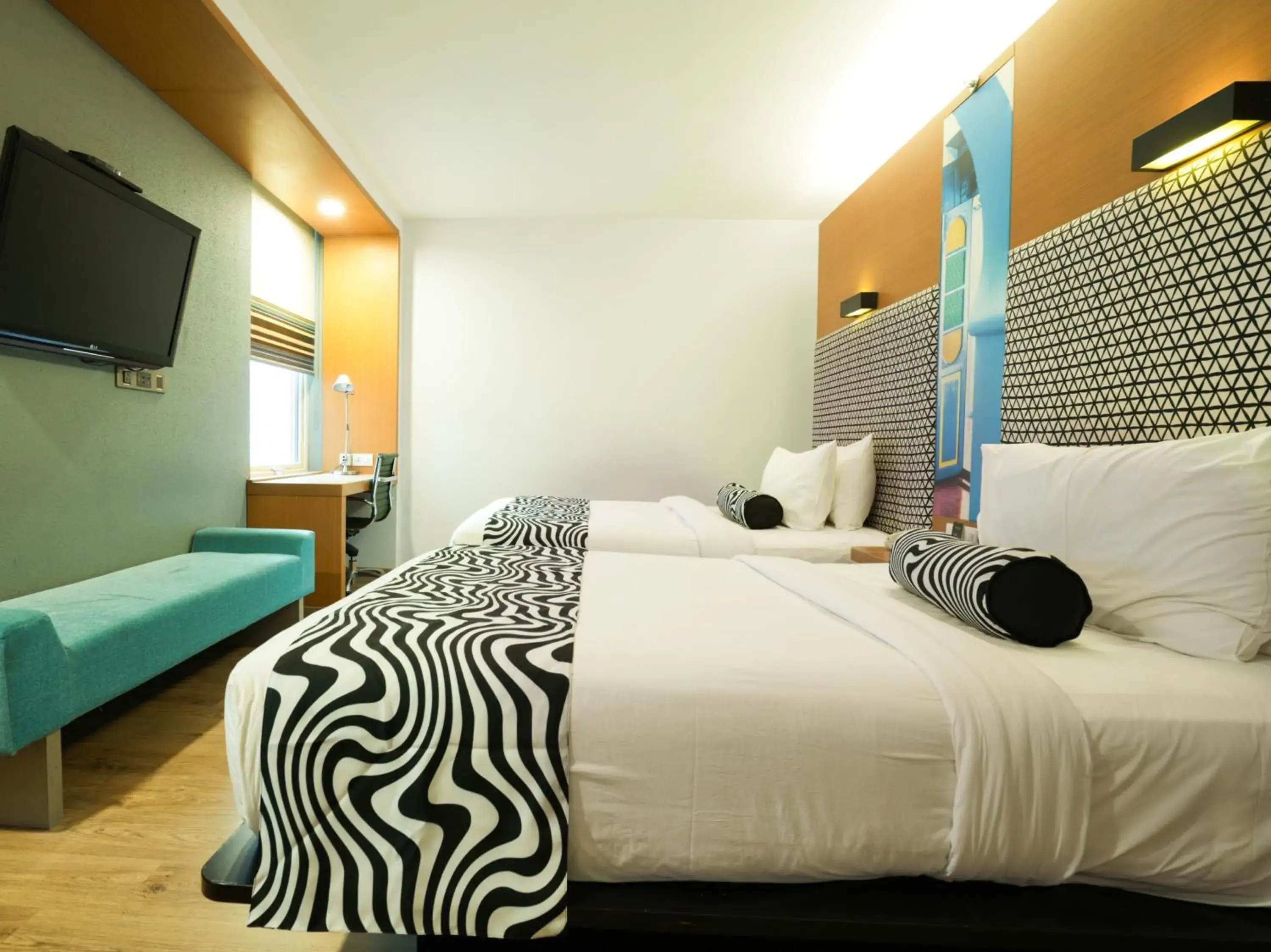 Standard Twin Room in Sunday Hotel by CheckIn Chandigarh Zirakpur Standard Twin Room in Sunday Hotel by CheckIn Chandigarh Zirakpur