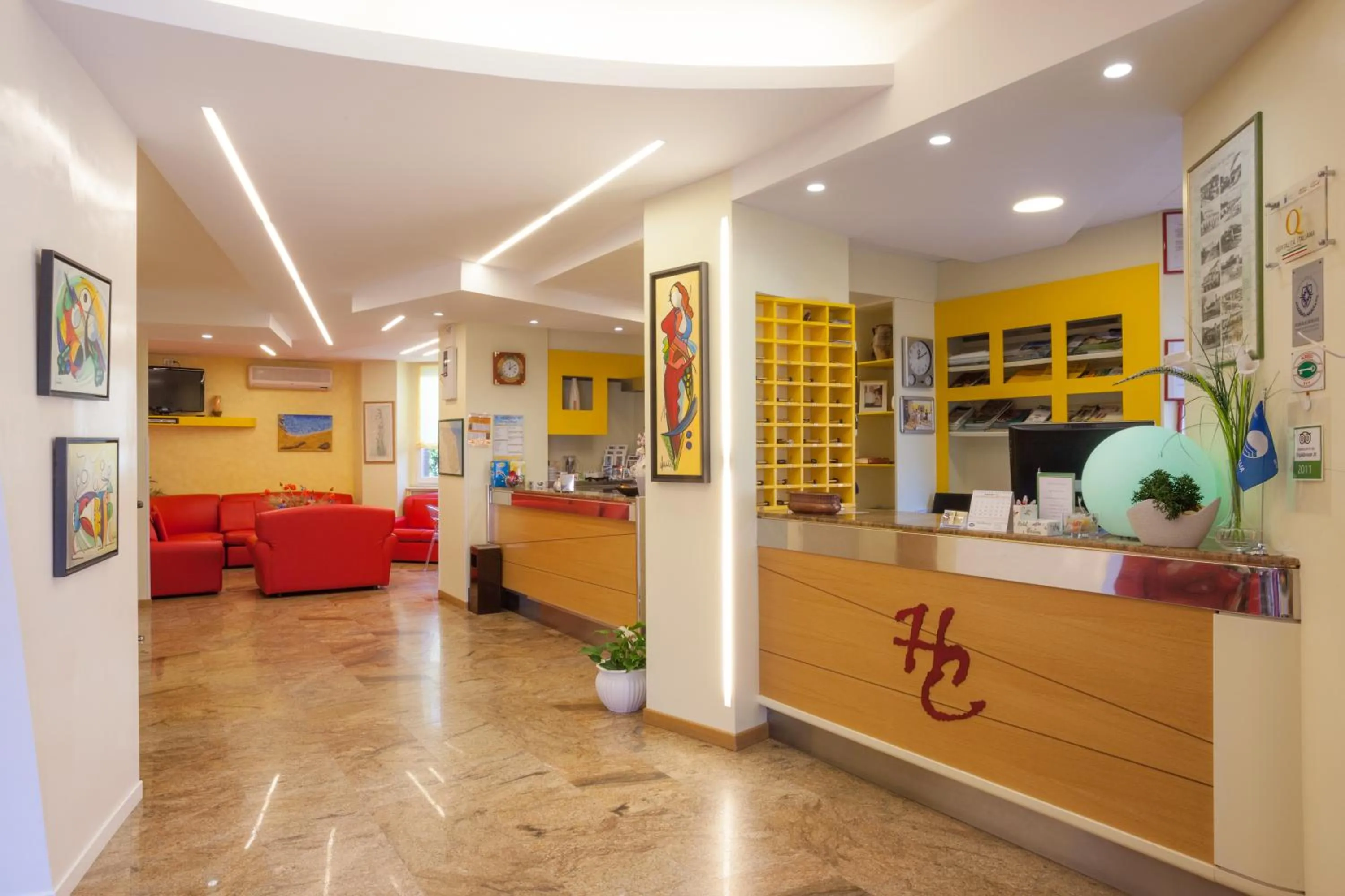 Lobby or reception in Hotel Cristina