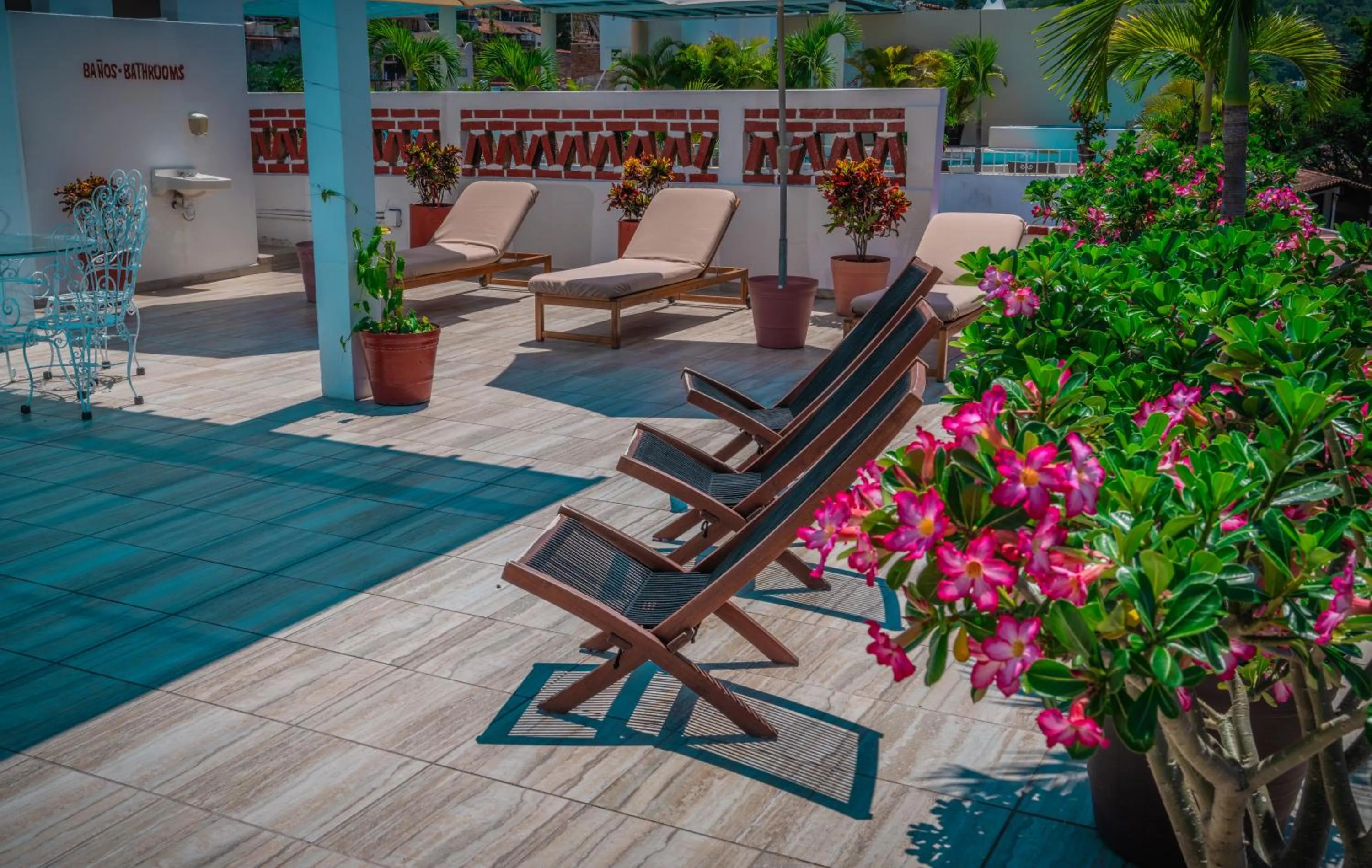 Pool view in Hotel Encino Malecón Centro Puerto Vallarta