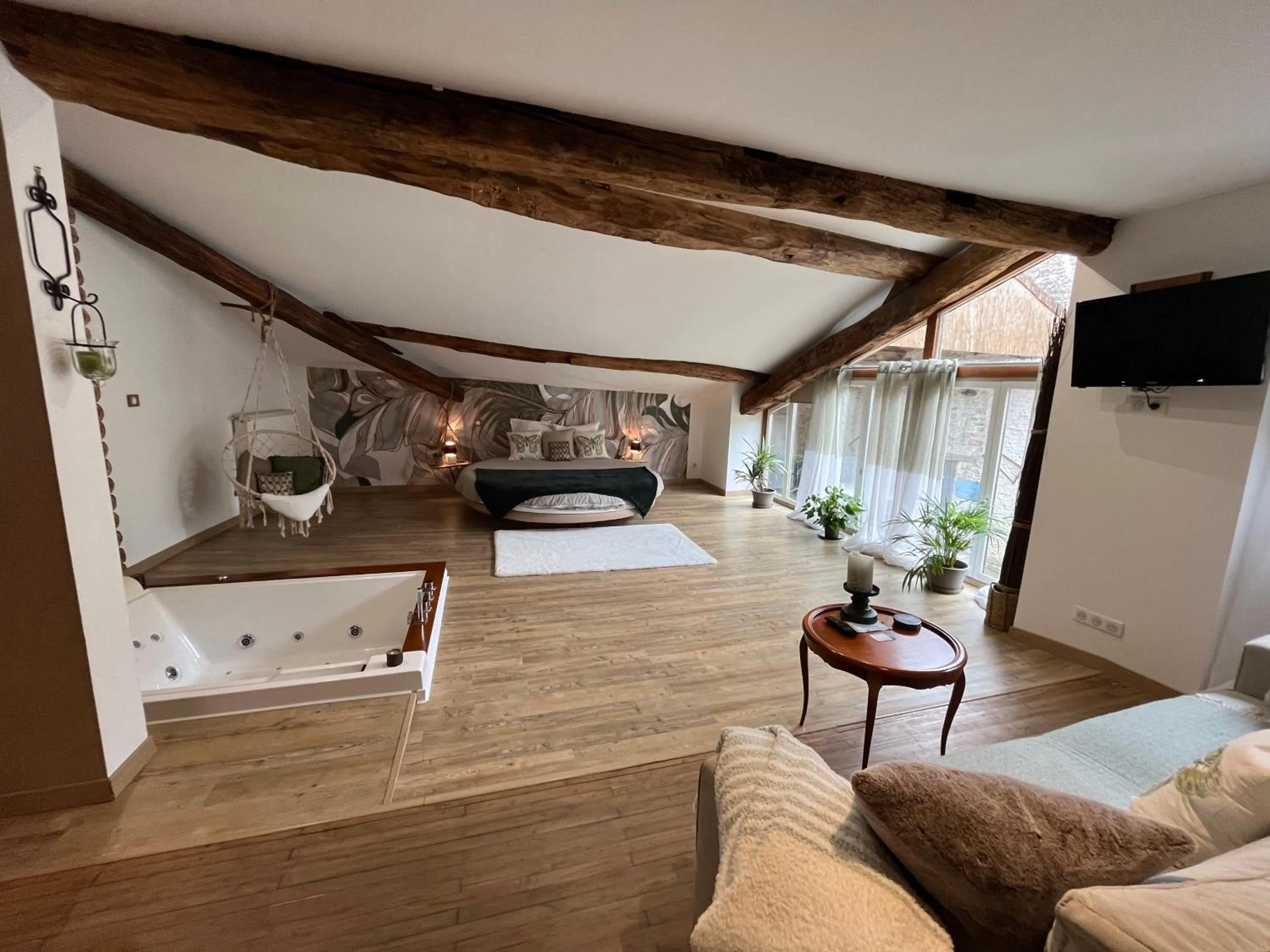 Bed in Les Bruyeres Chambres dhotes et Gite