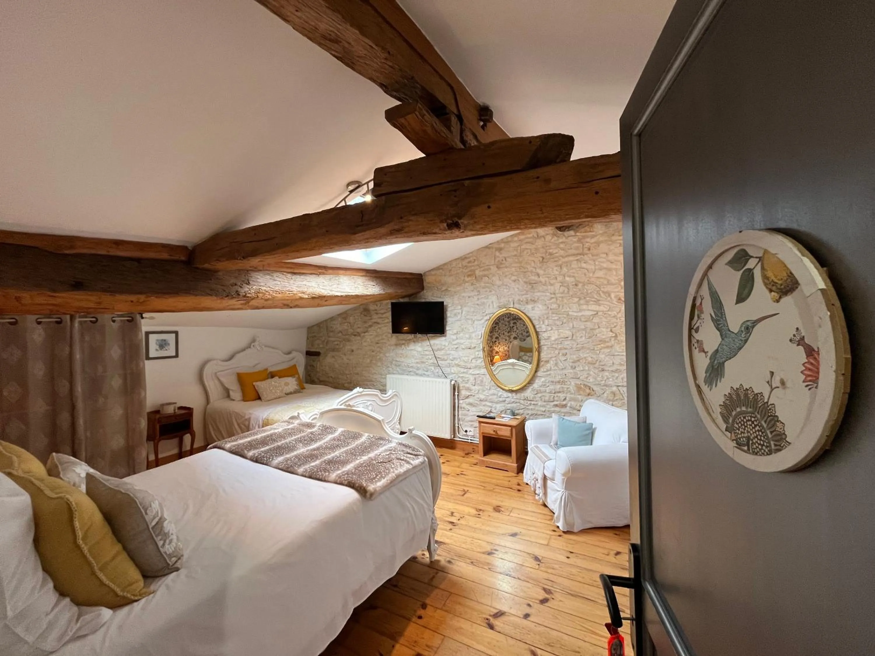 Bed in Les Bruyeres Chambres dhotes et Gite