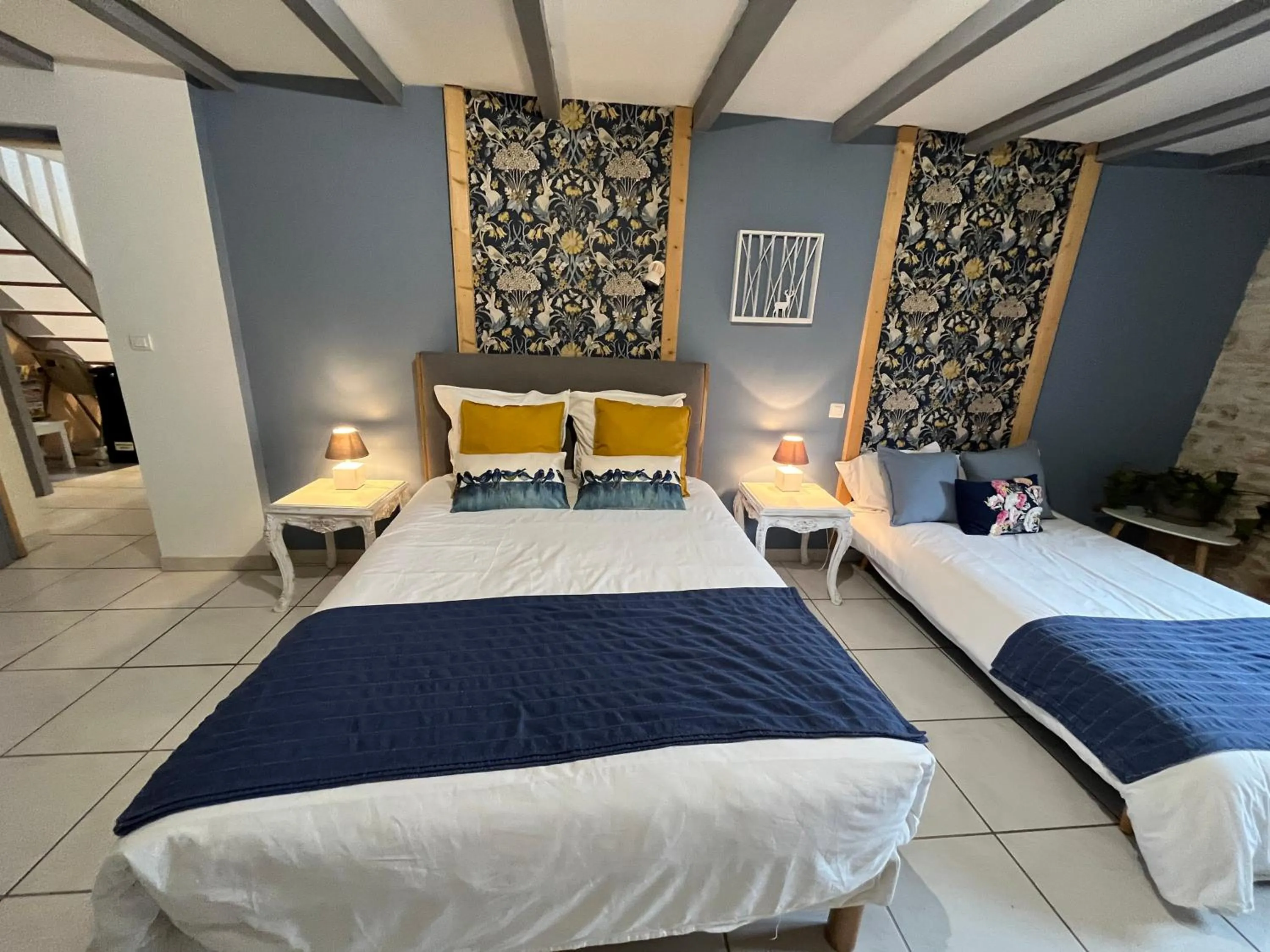 Bed in Les Bruyeres Chambres dhotes et Gite