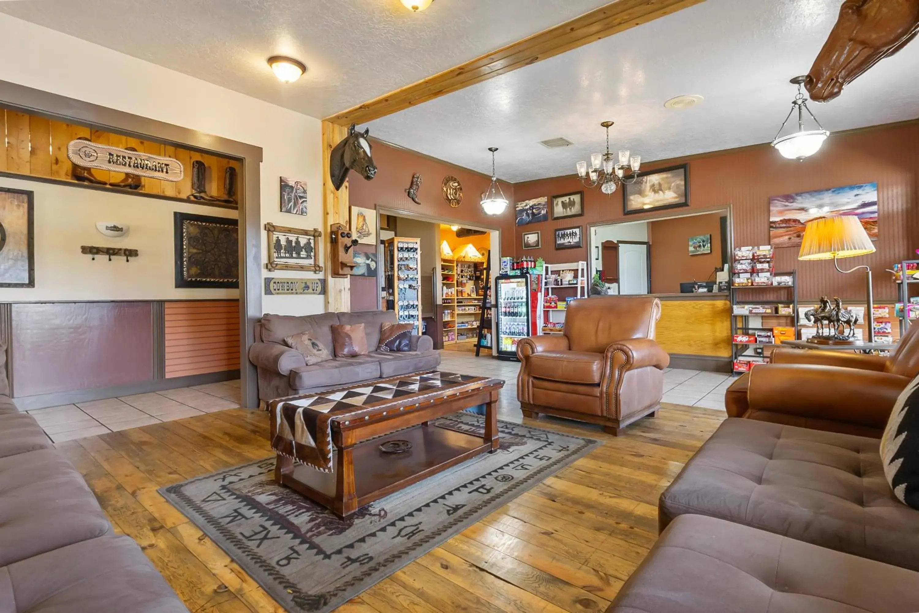 Lobby or reception in Broken Spur Inn & Steakhouse Lobby or reception in Broken Spur Inn & Steakhouse
