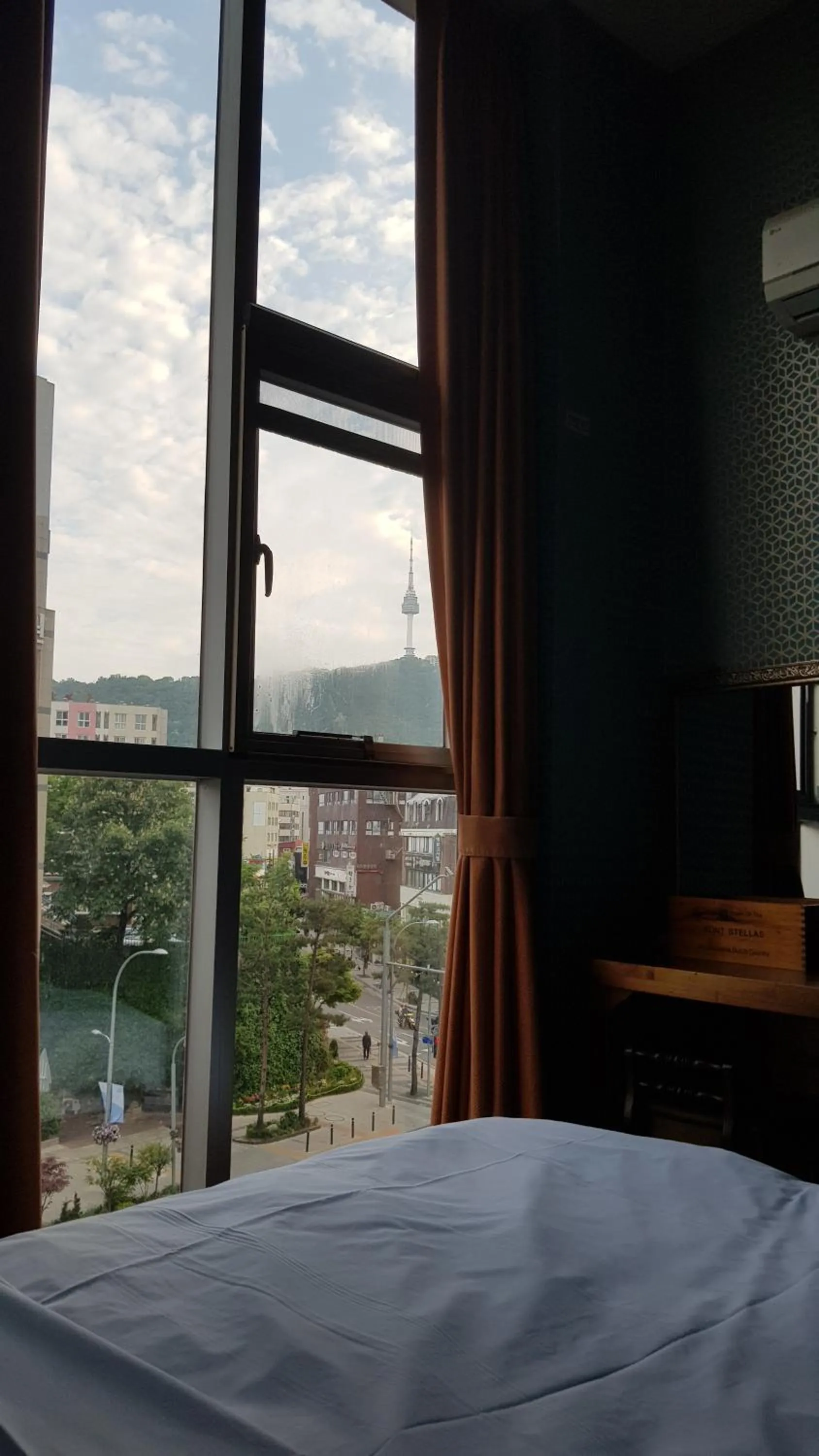 Mountain view, Bed in Myeongdong Merlin Hotel