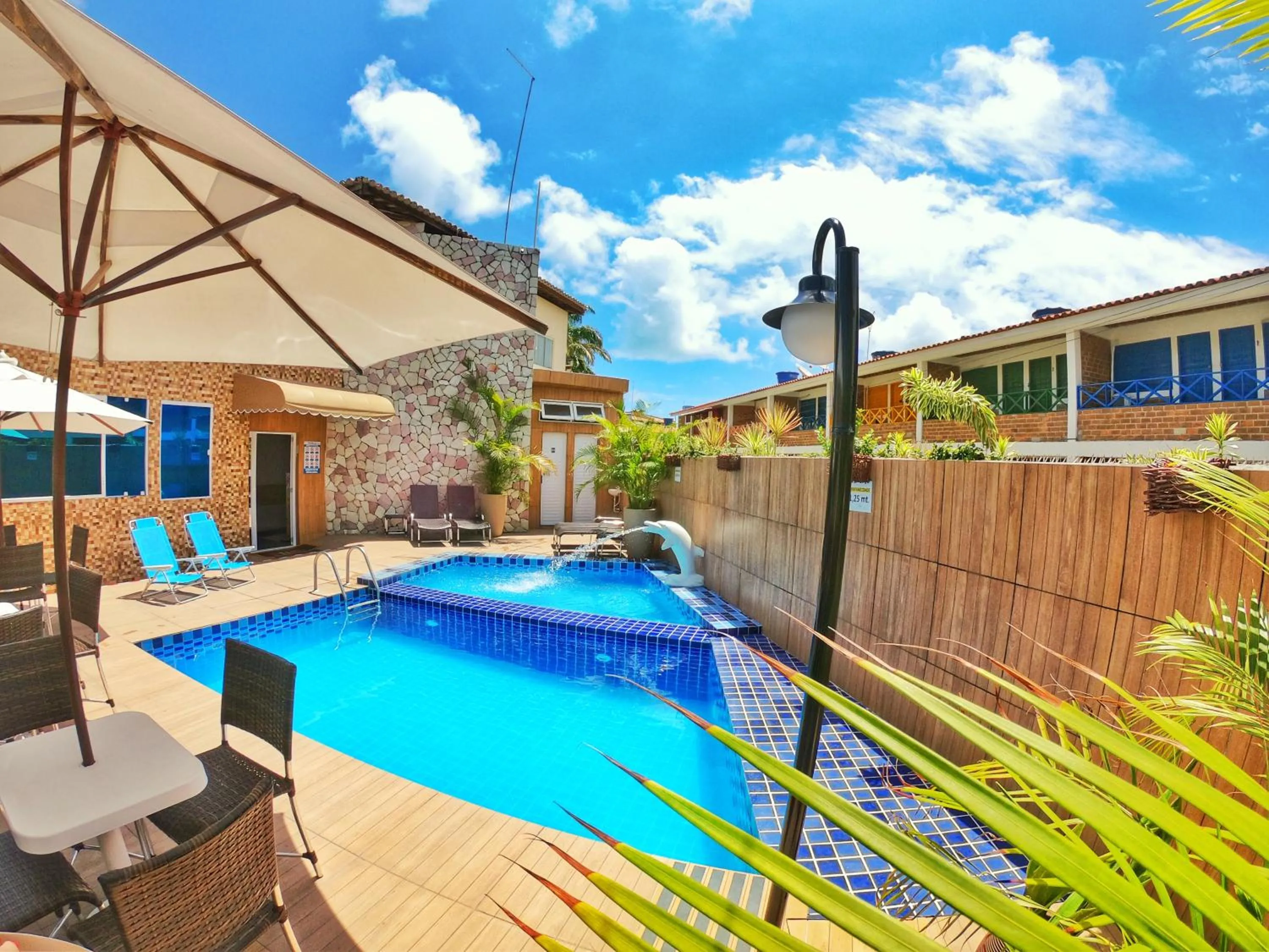 Pool view in Pousada Sereia do Porto