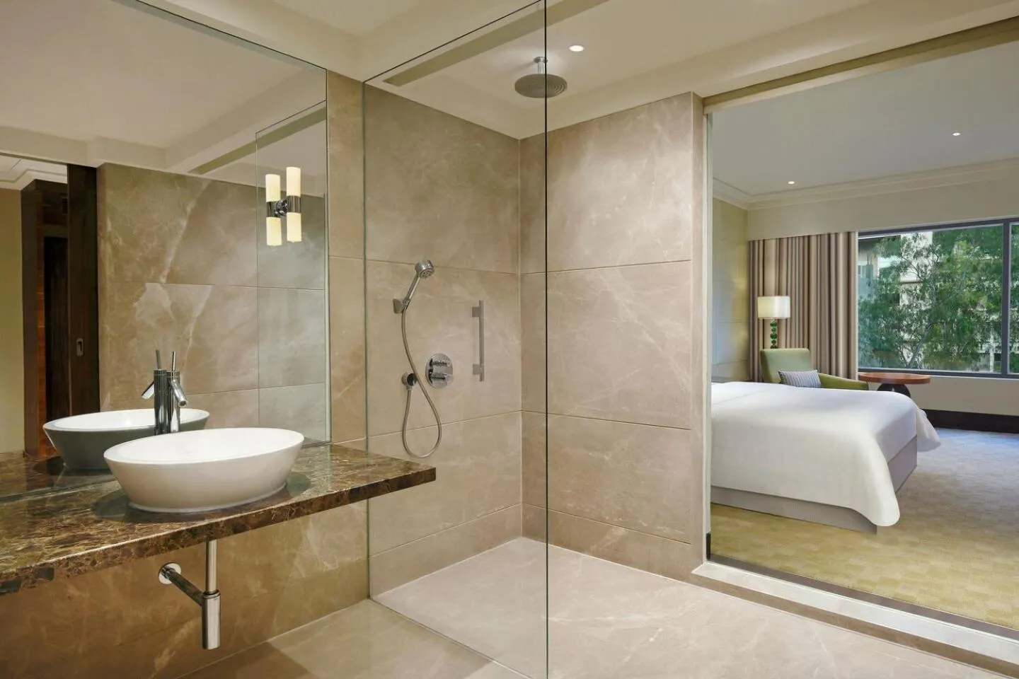 Bathroom, Bed in The Westin Pune Koregaon Park
