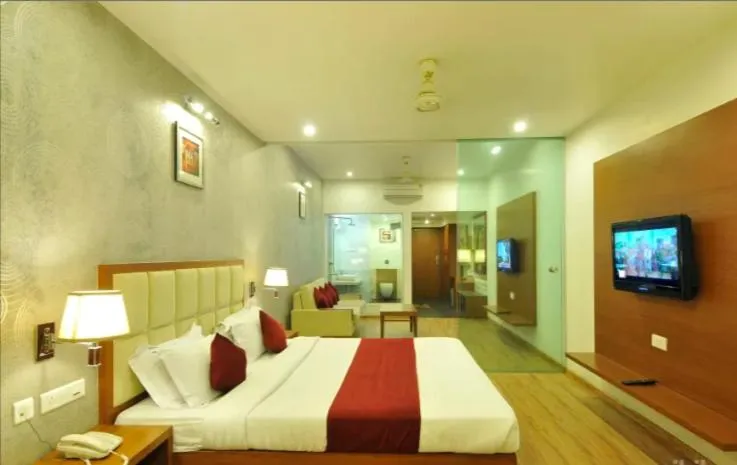 Photo of the whole room, Bed in Hotel Aditya