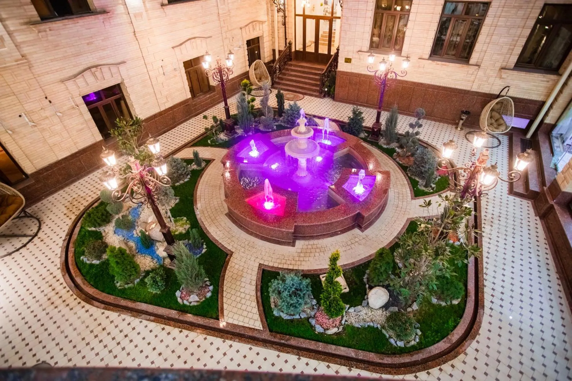 Inner courtyard view in Shaxzoda Elite Hotel