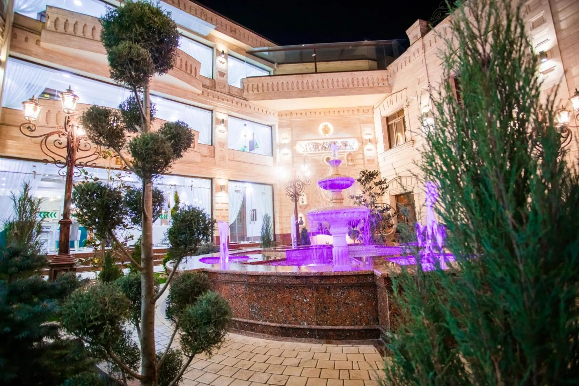 Inner courtyard view in Shaxzoda Elite Hotel