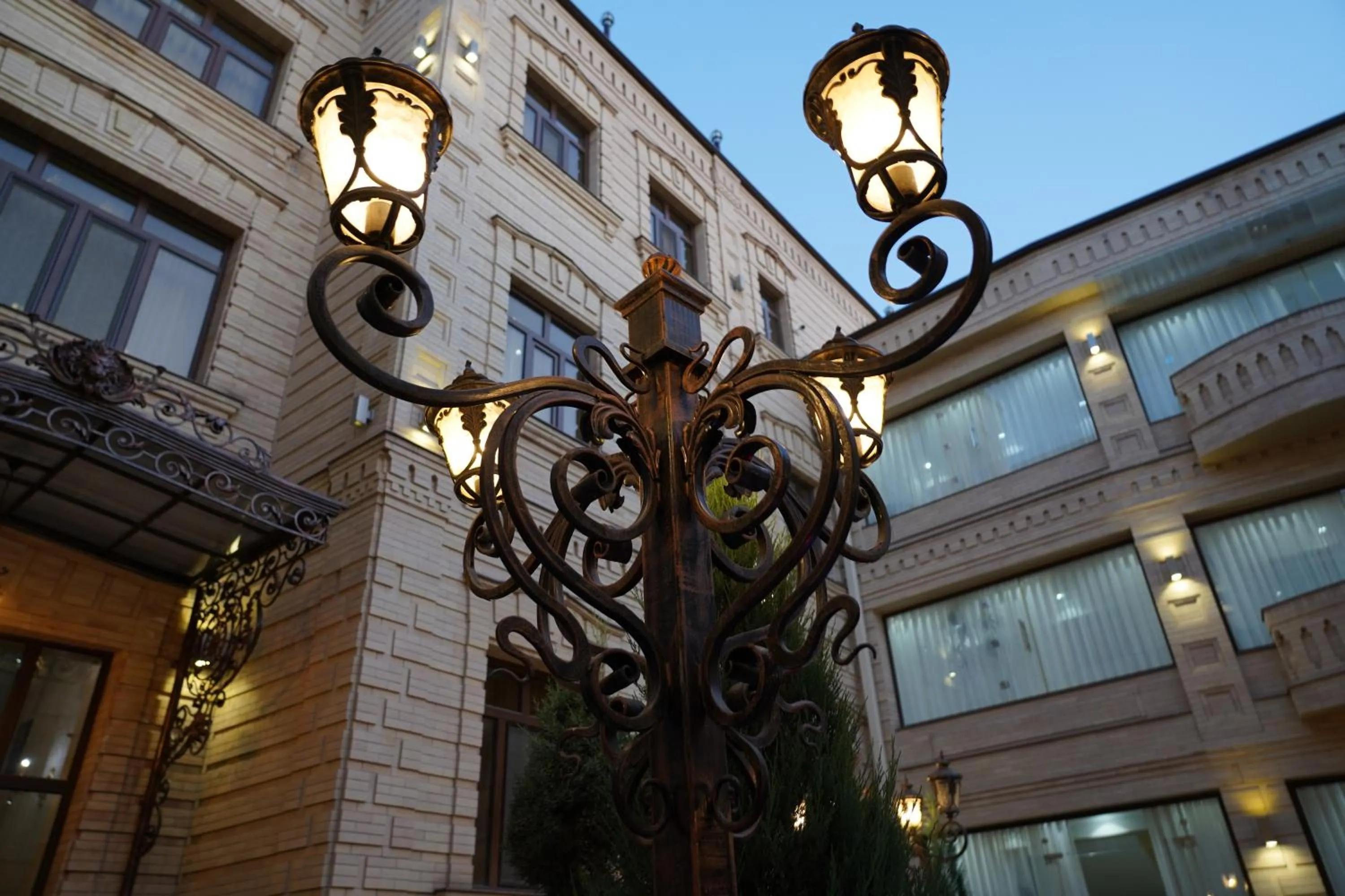 Inner courtyard view in Shaxzoda Elite Hotel