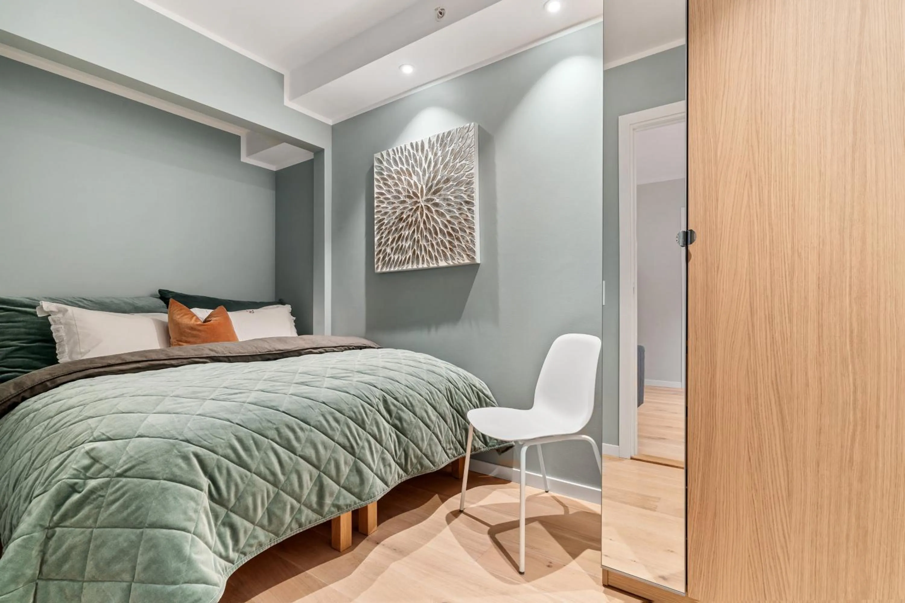 Bed in Høyden Apartments