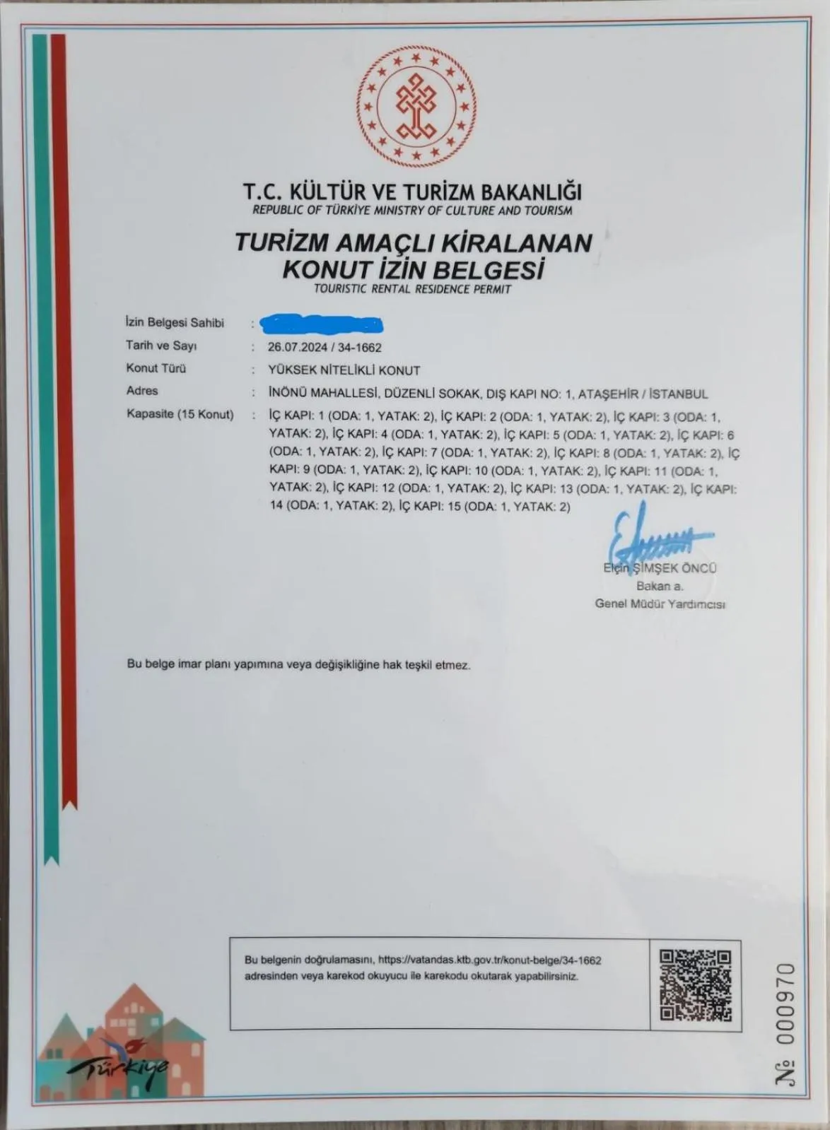 Certificate/Award in Grisverde Suites