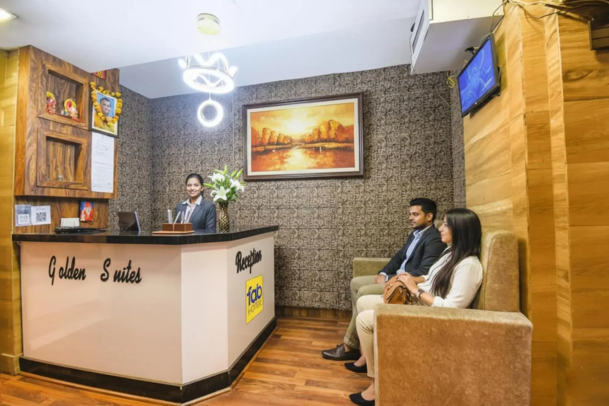 Lobby or reception in FabHotel Golden Suites - Nr Park Circus 7 point Lobby or reception in FabHotel Golden Suites - Nr Park Circus 7 point