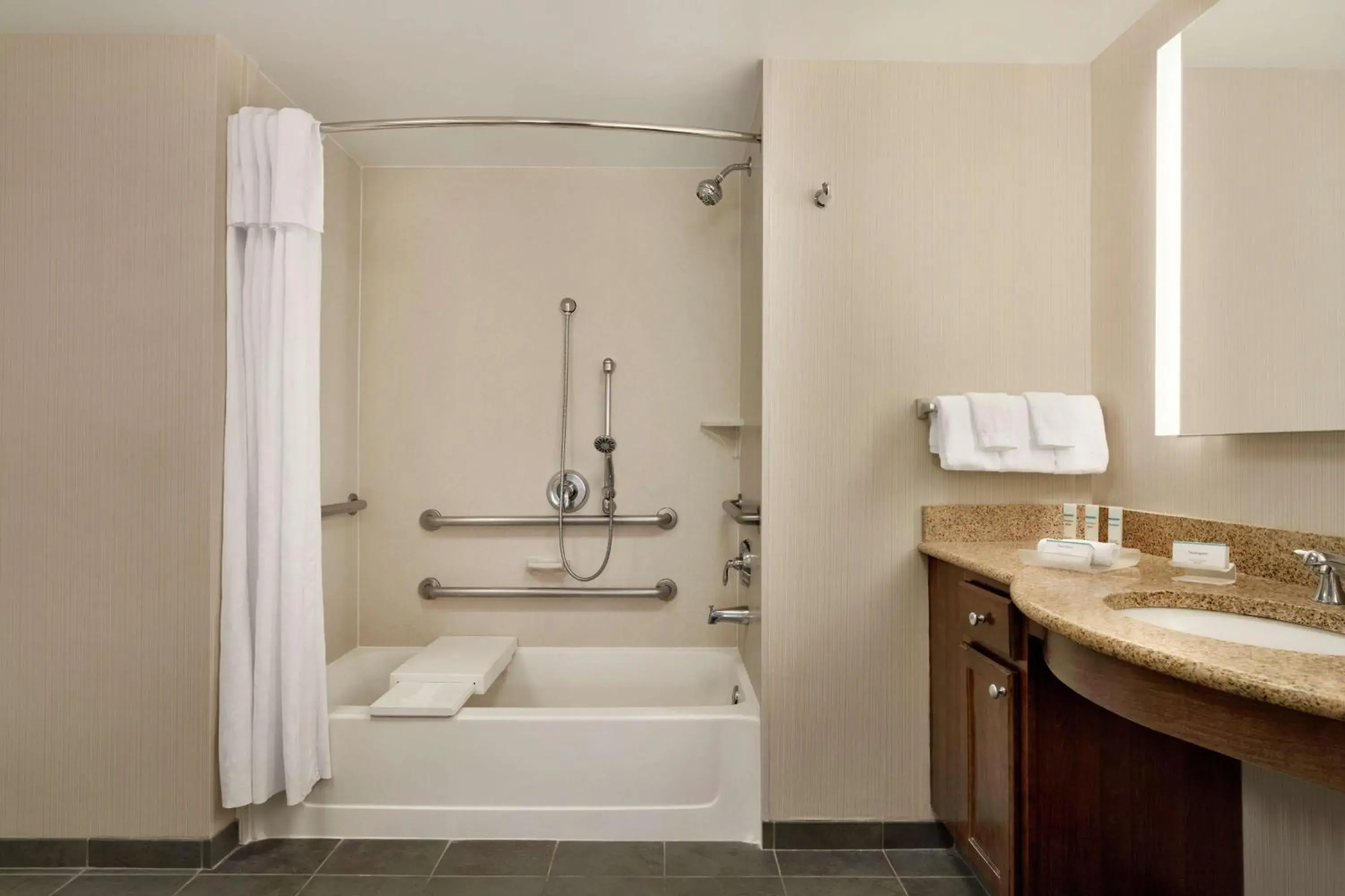 Bathroom in Homewood Suites by Hilton Dover - Rockaway Bathroom in Homewood Suites by Hilton Dover - Rockaway