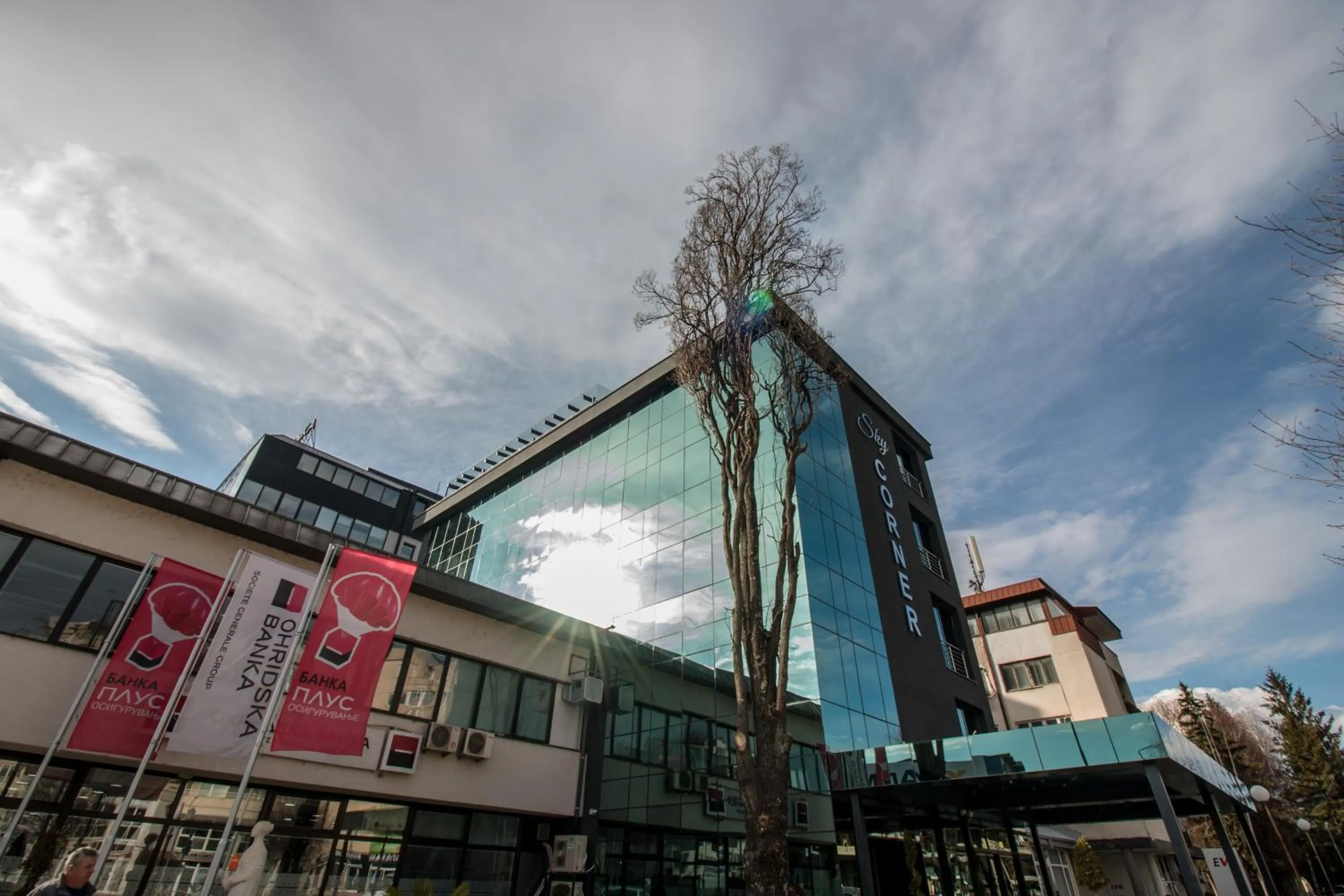 Facade/entrance in Sky Corner Hotel
