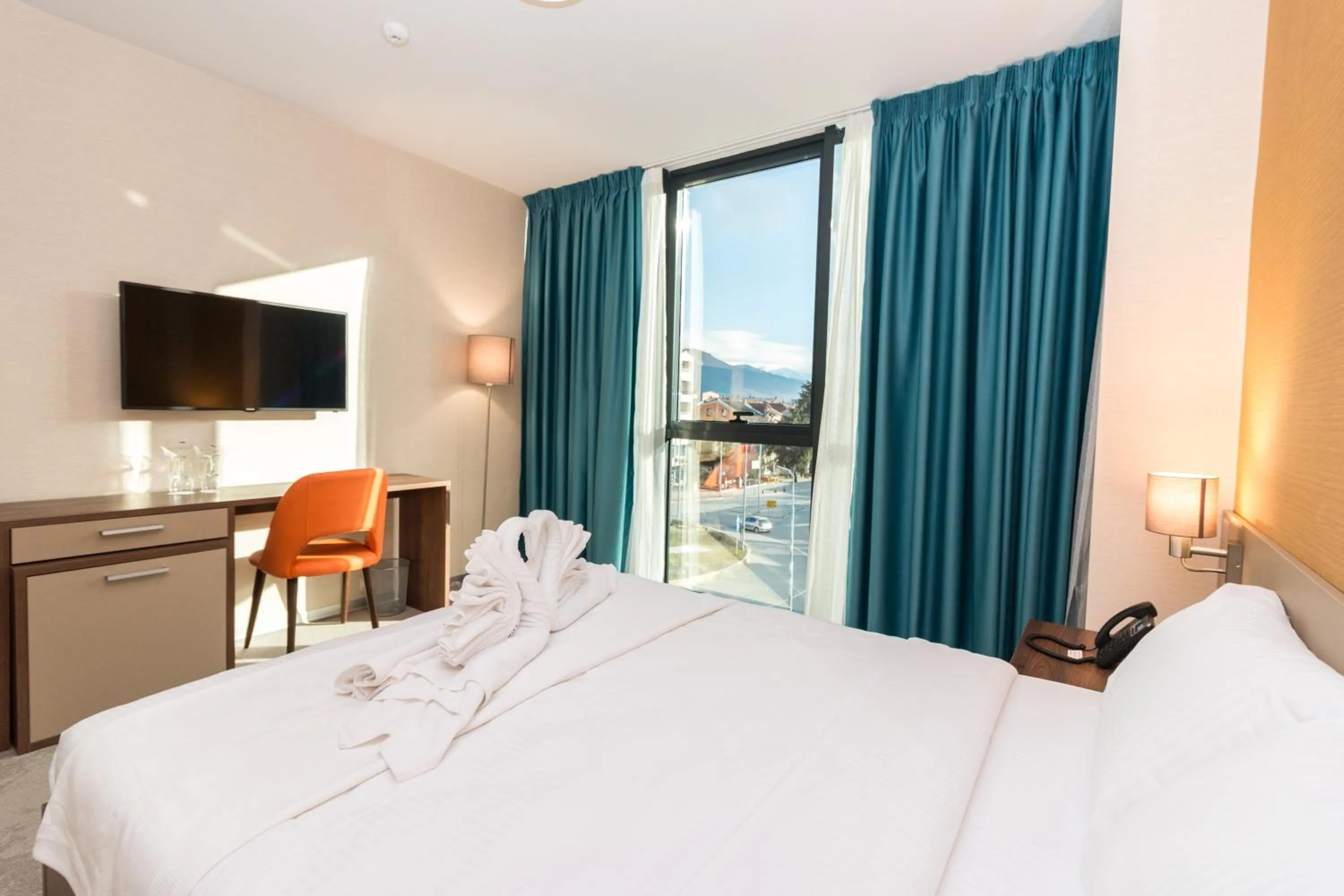 Bed in Sky Corner Hotel