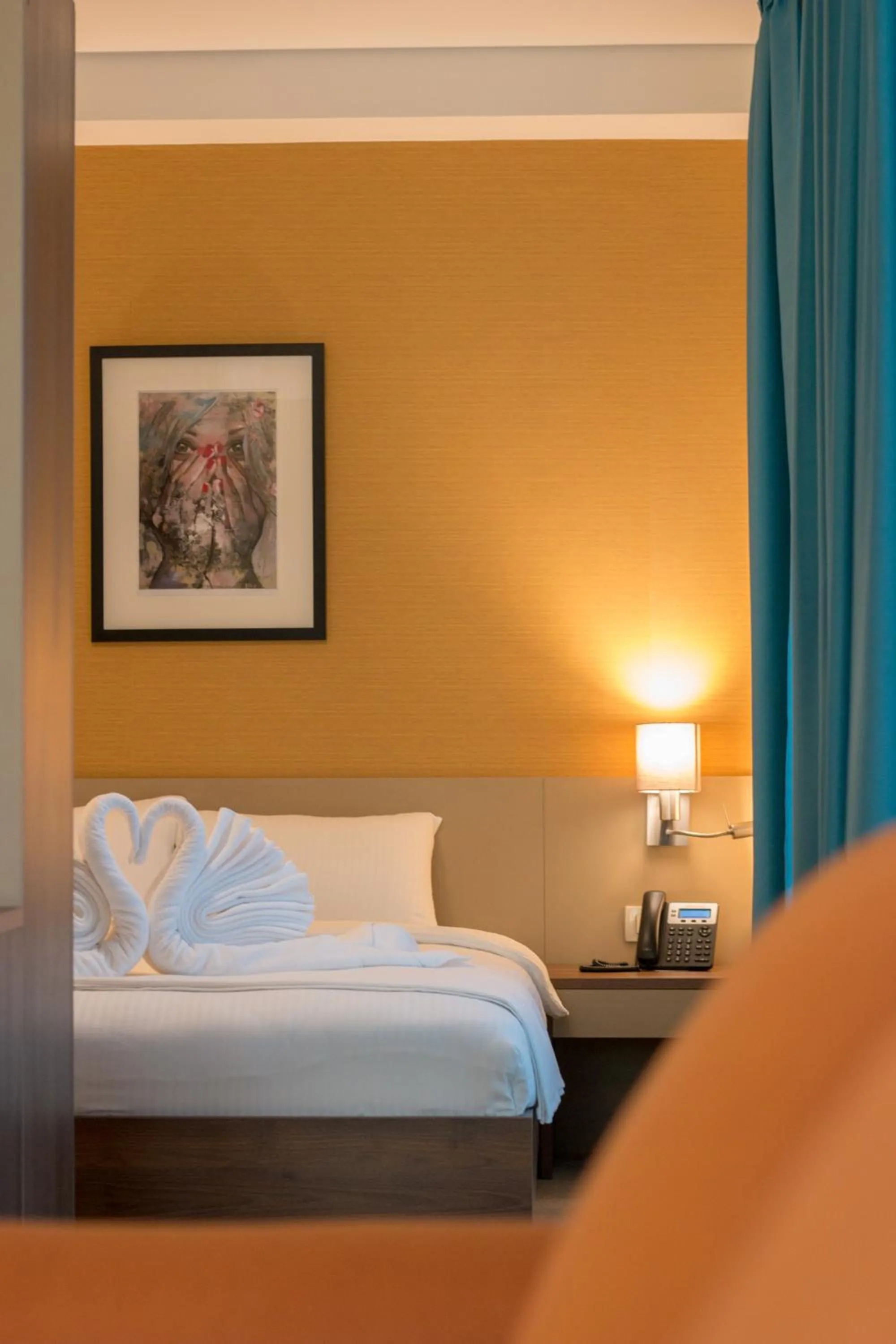 Bed in Sky Corner Hotel