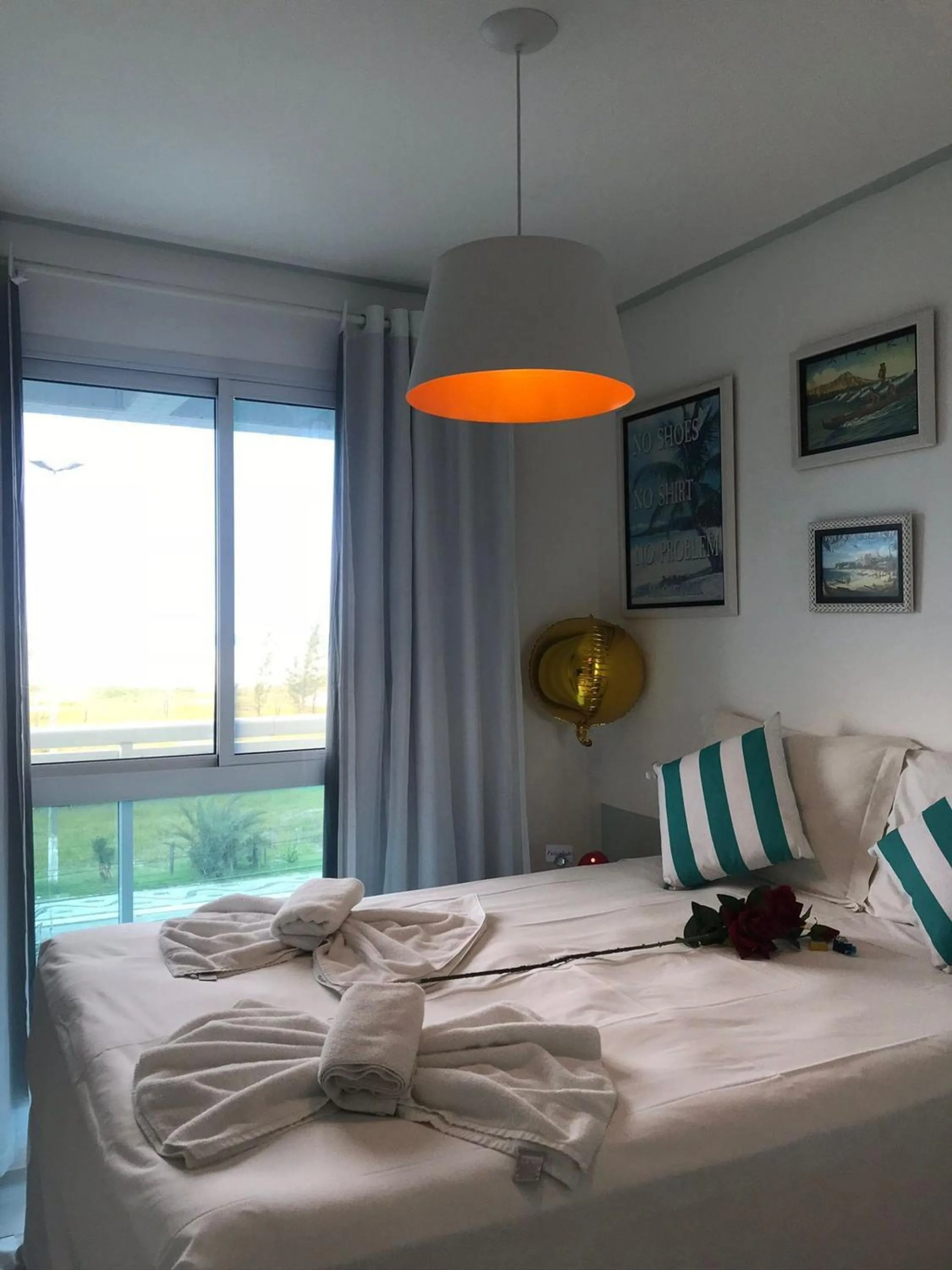View (from property/room), Bed in Flat Mandai Cabo Frio