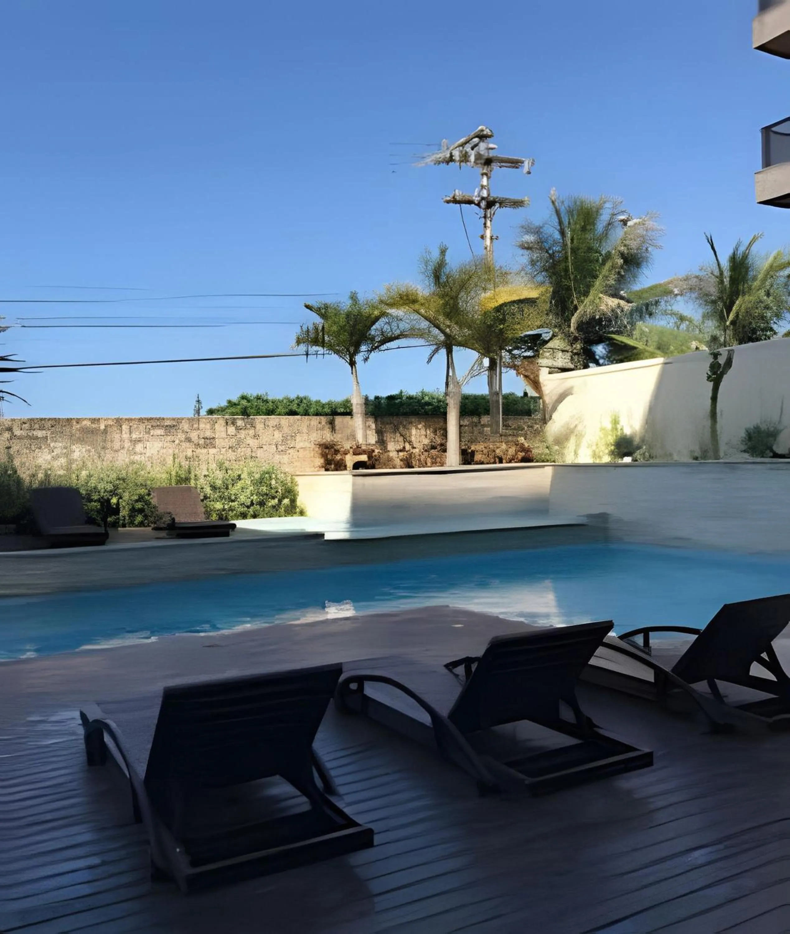 Pool view in Flat Mandai Cabo Frio