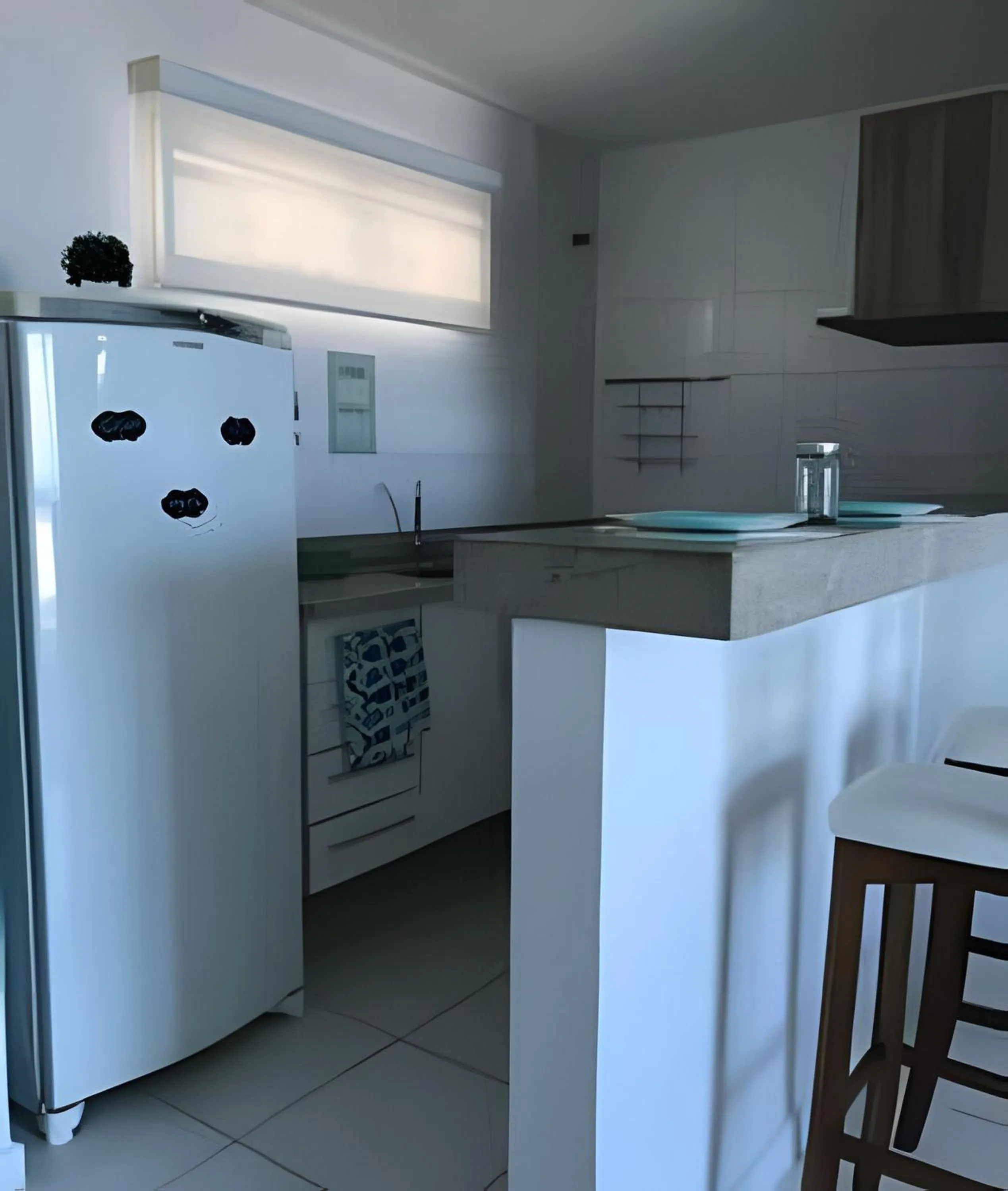 Kitchen or kitchenette in Flat Mandai Cabo Frio