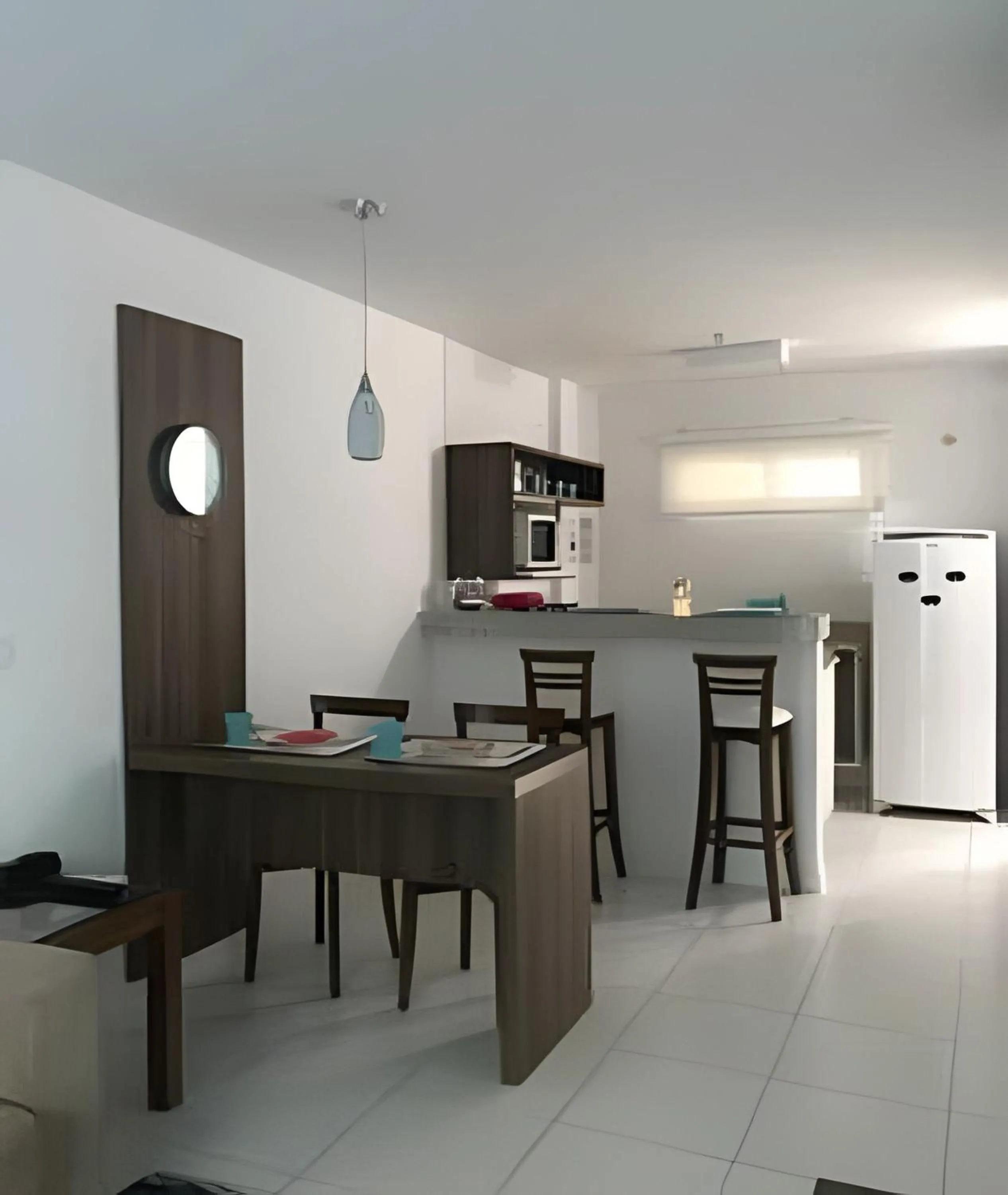 Kitchen or kitchenette in Flat Mandai Cabo Frio