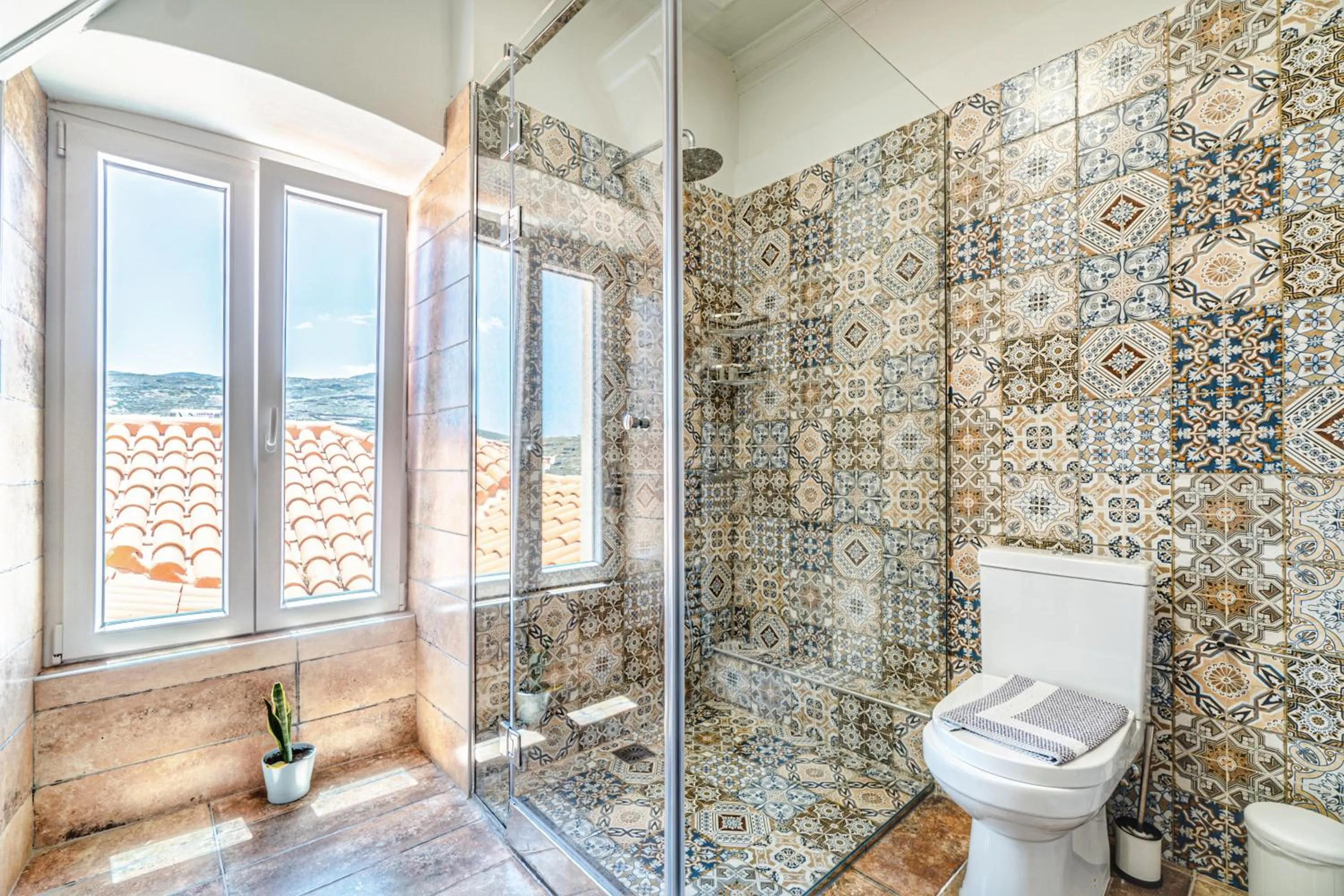 Bathroom in Castel Abaso Boutique Apartments by Explore Andros