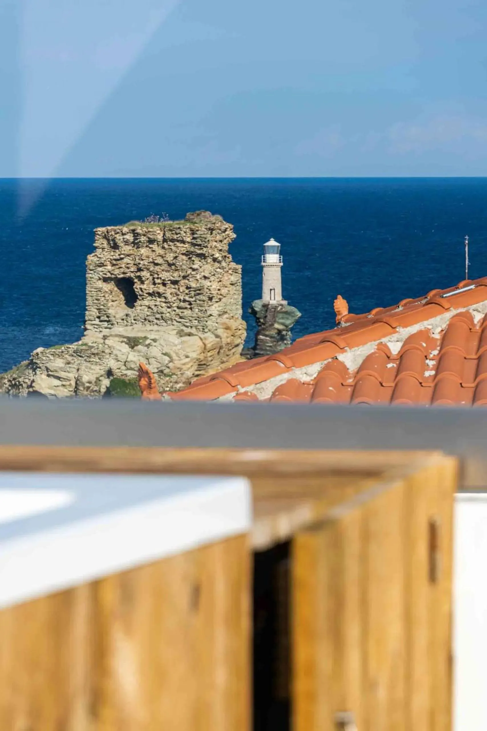 Landmark view in Castel Abaso Boutique Apartments by Explore Andros