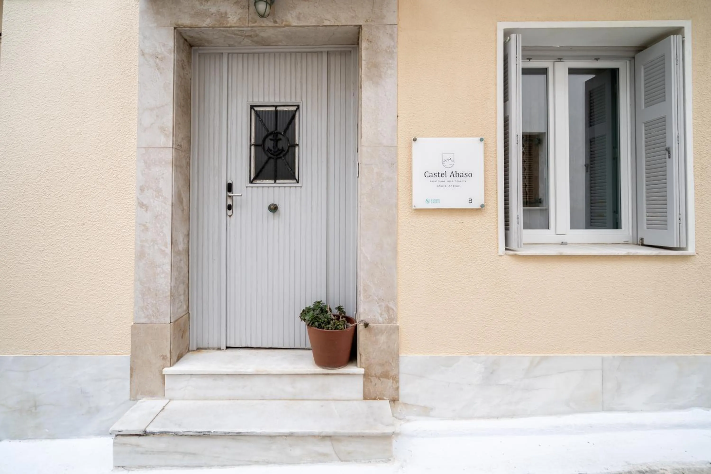 Facade/entrance in Castel Abaso Boutique Apartments by Explore Andros