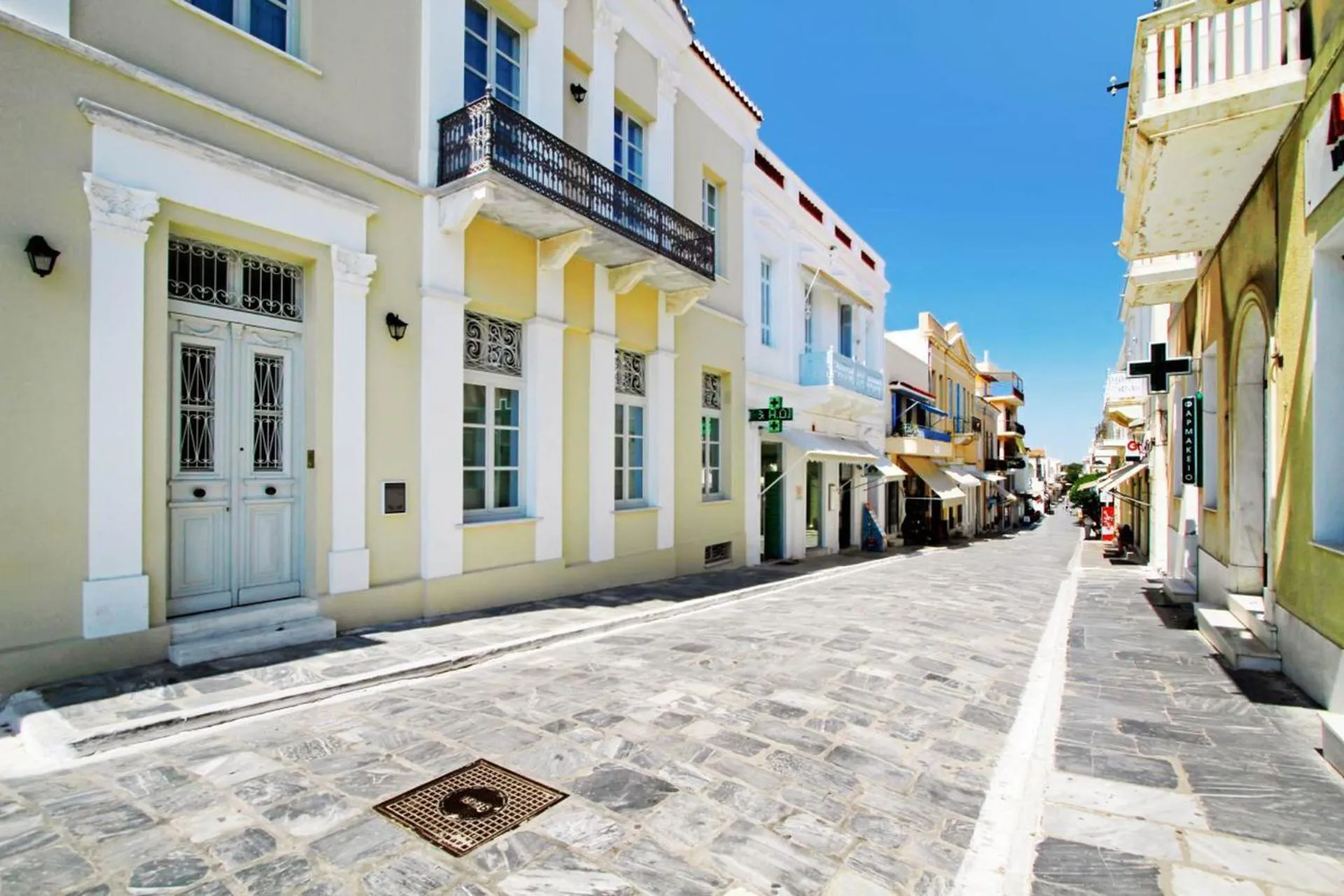 Street view in Castel Abaso Boutique Apartments by Explore Andros