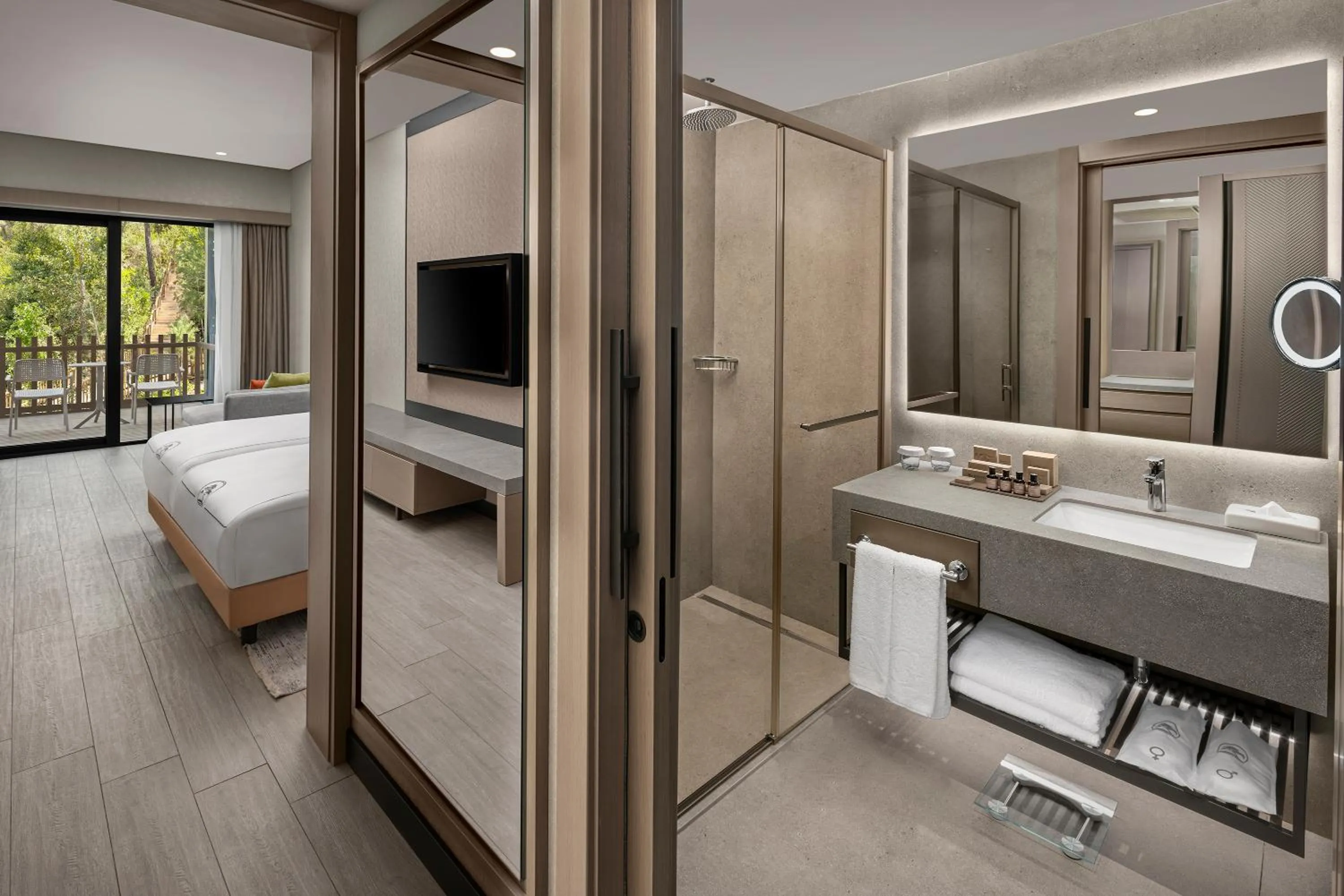 Bathroom, Bed in NG Phaselis Bay