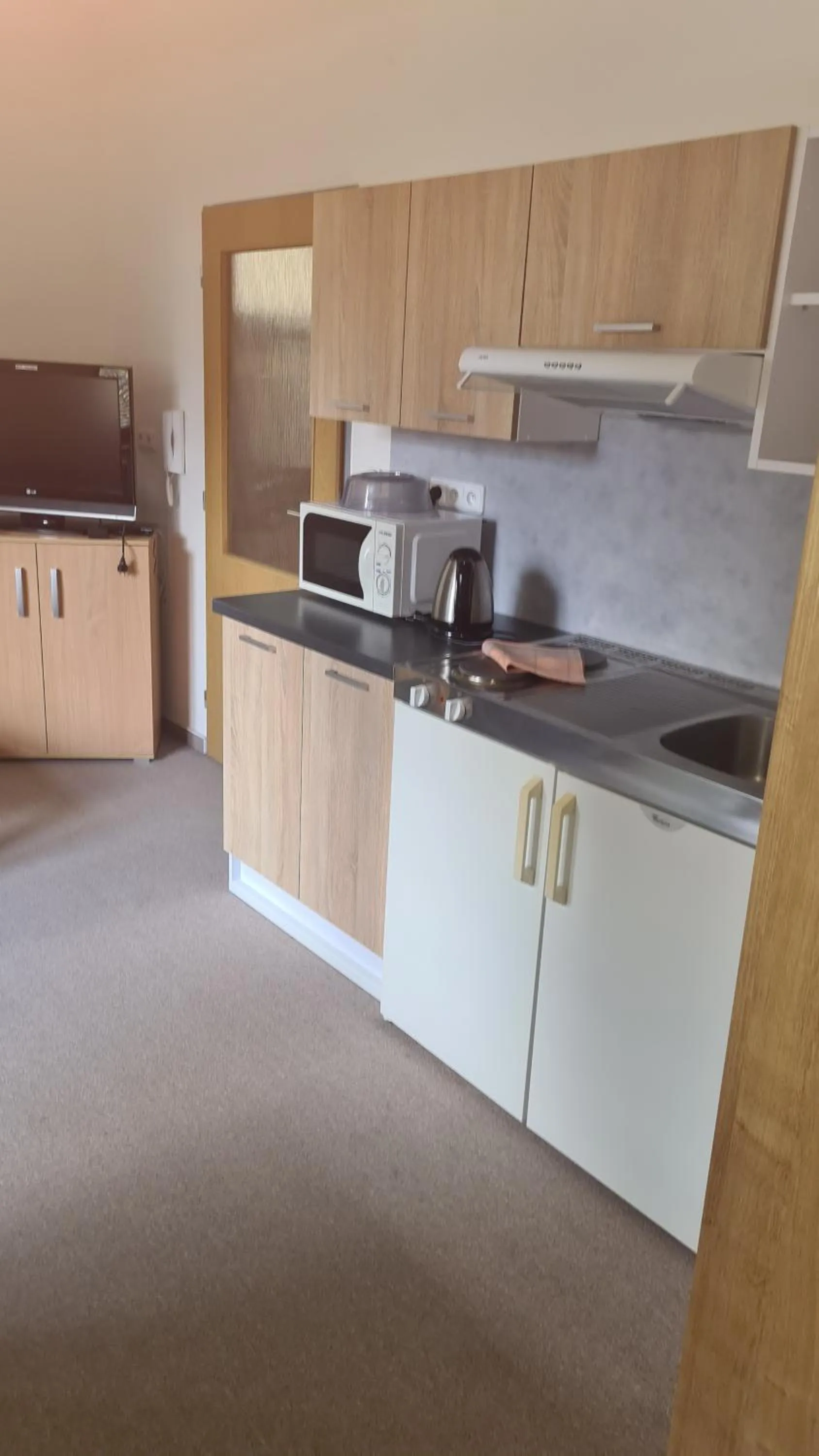 Kitchen or kitchenette in Penzion Dominik