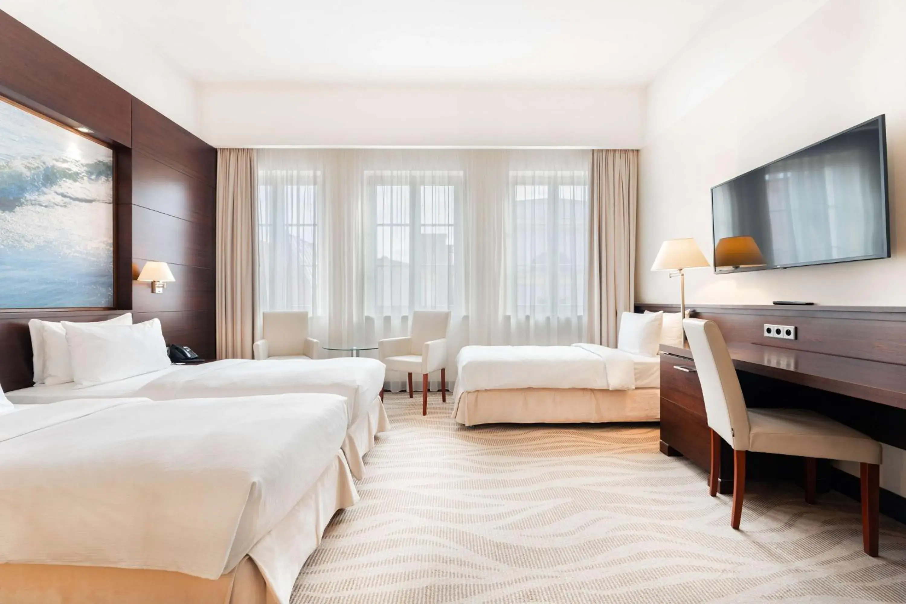 Bedroom, Bed in Radisson Blu Hotel, Gdańsk Bedroom, Bed in Radisson Blu Hotel, Gdańsk