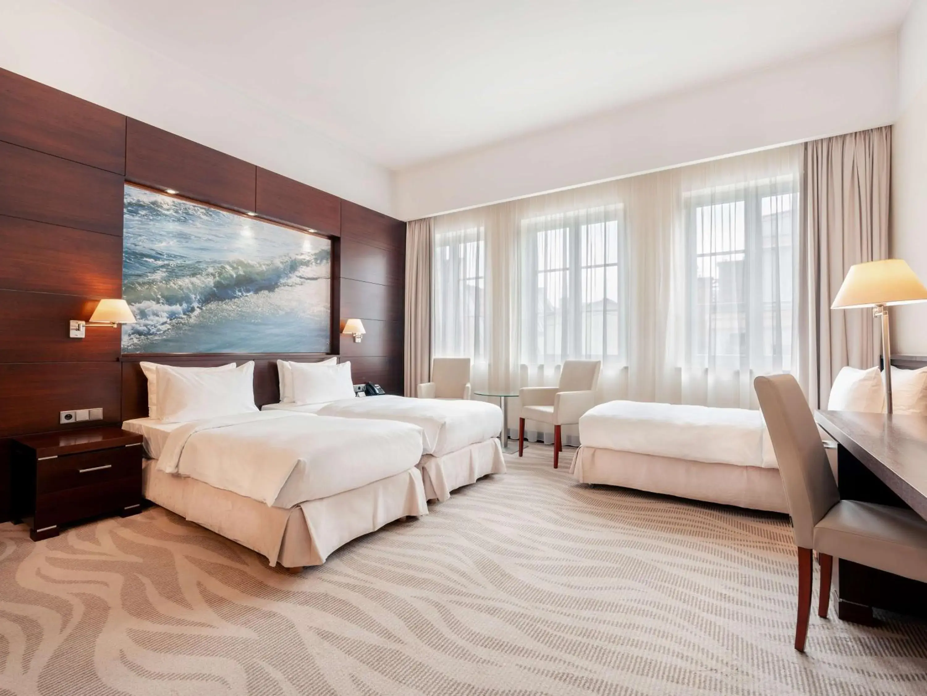 Bedroom, Bed in Radisson Blu Hotel, Gdańsk Bedroom, Bed in Radisson Blu Hotel, Gdańsk