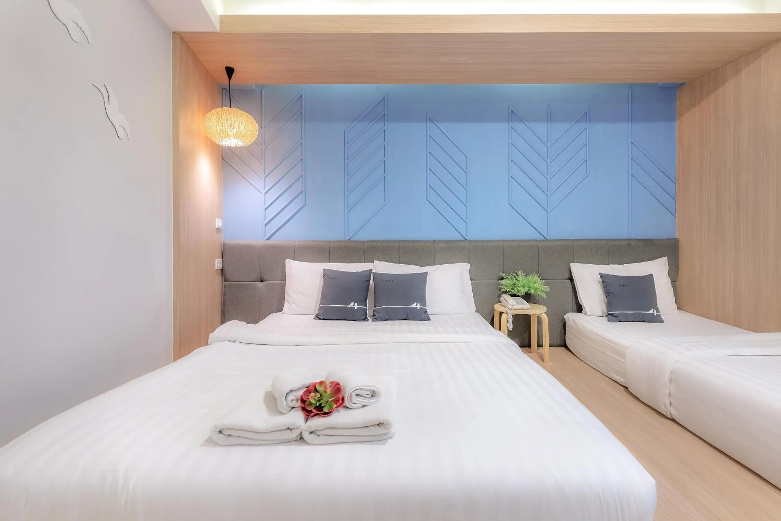 Bed in Tori Prestige Bangkok Hotel