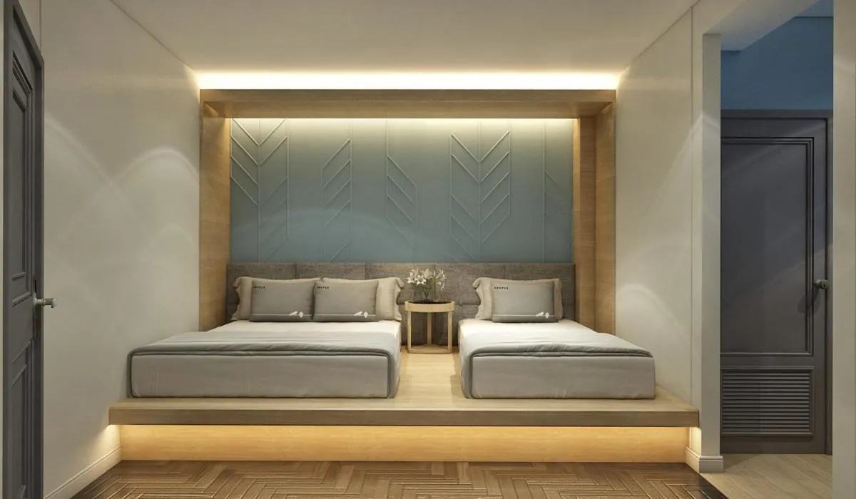 Bed in Tori Prestige Bangkok Hotel