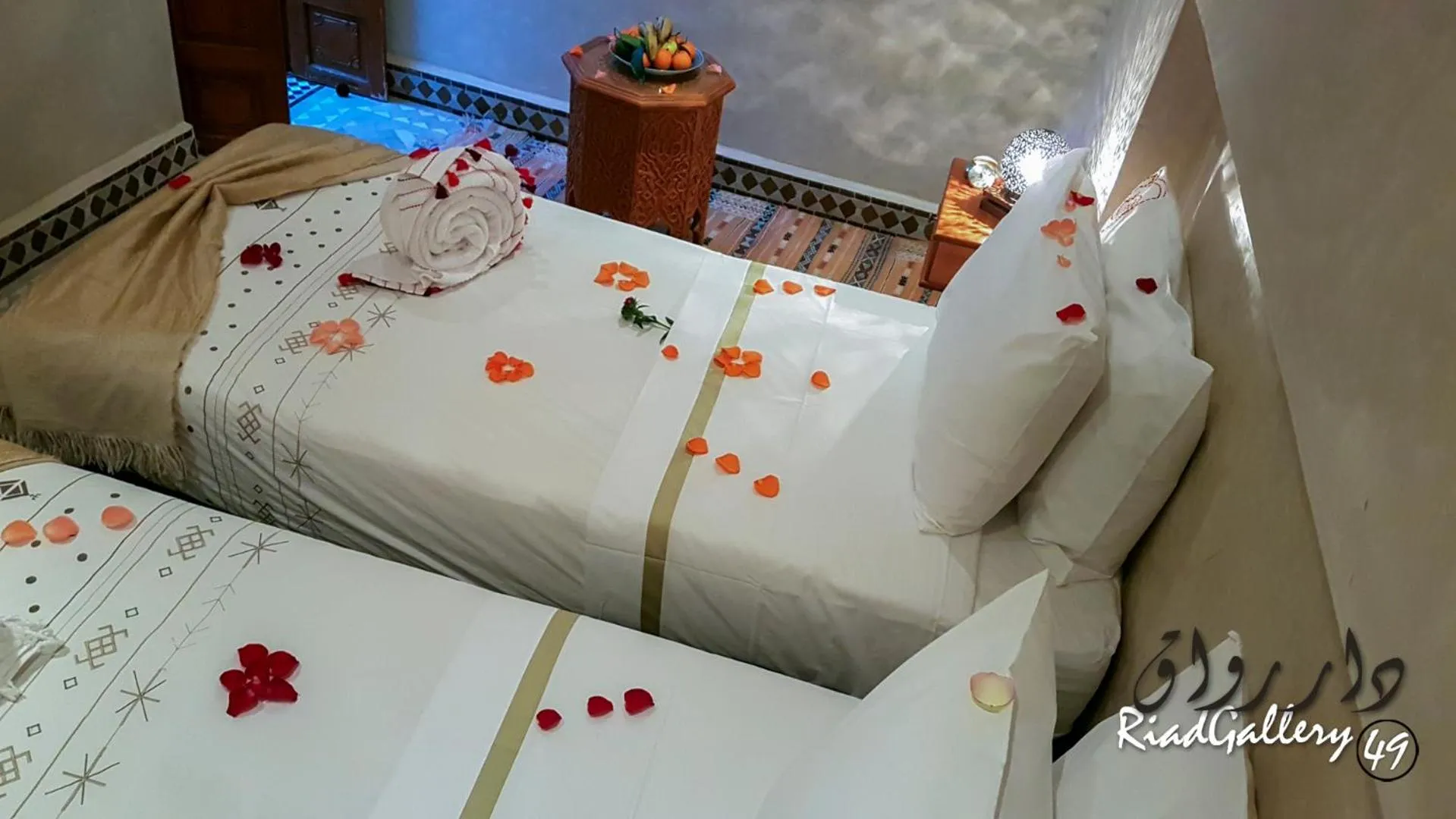 Bed in Riad Gallery 49 & Spa